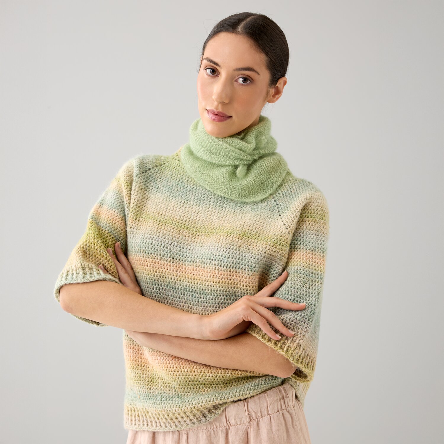 Strickset Dreieckstuch Modell 12b aus Die Neue Masche No. 15 von idee. Creativmarkt
