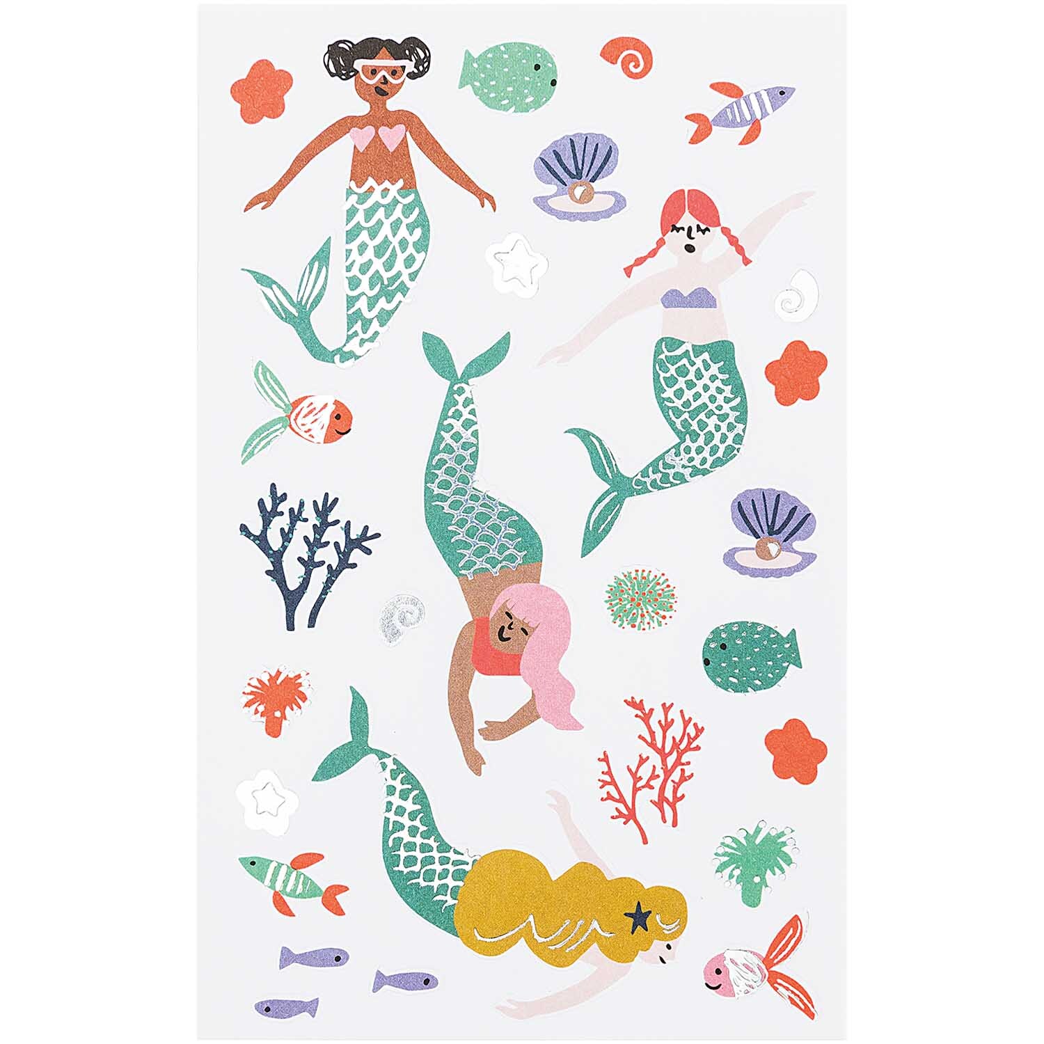 Paper Poetry Sticker Mermaid Meerjungfrauen 70 Stück von Rico Design