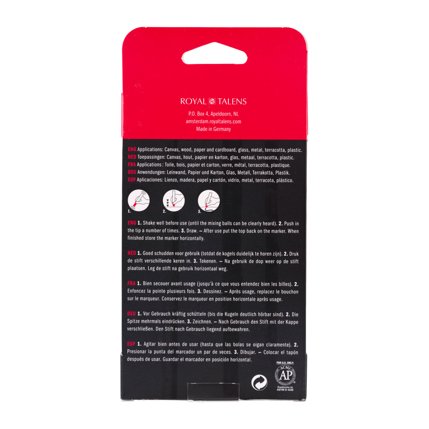Acrylic Marker Set Metallic 3 Stück von Royal Talens