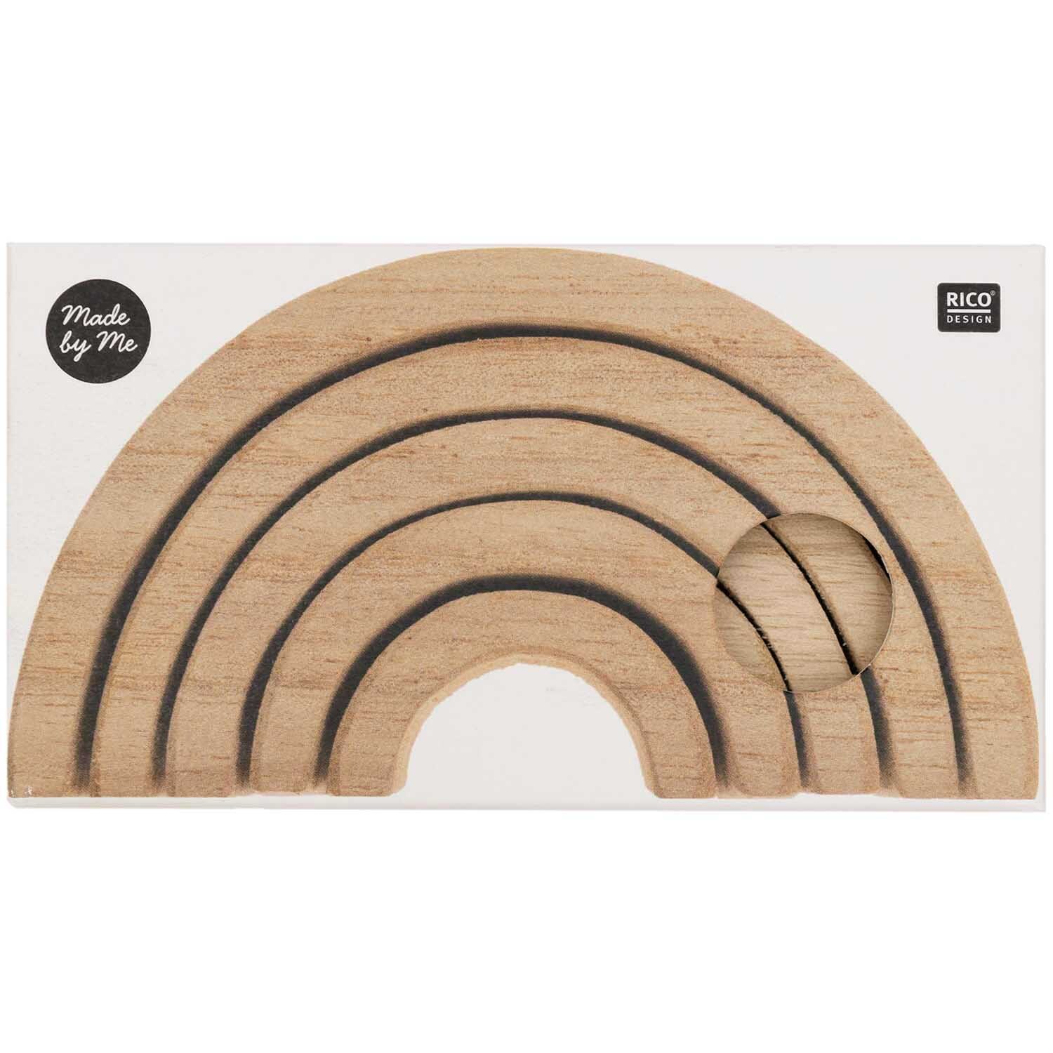 Holz-Regenbogen 12x6x5cm 5-teilig von Rico Design