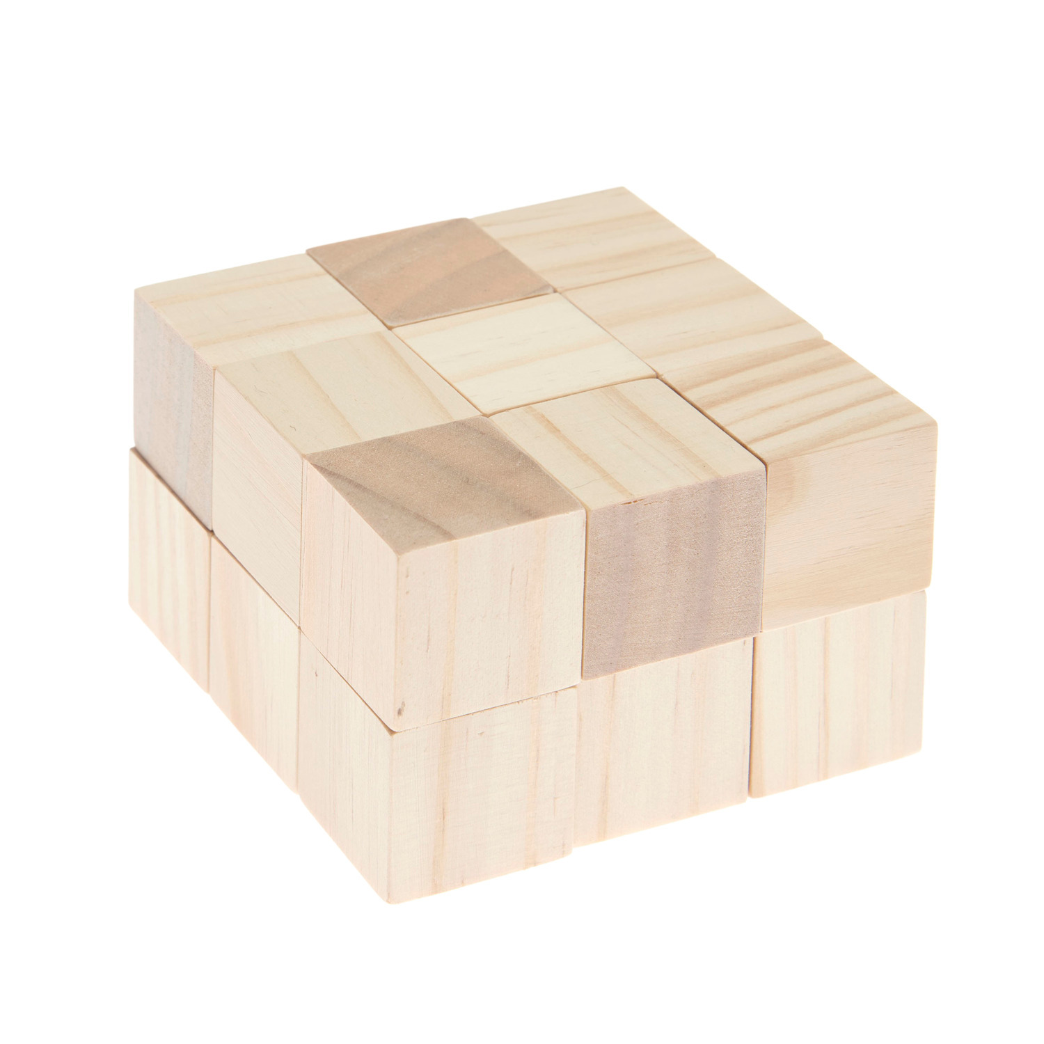 Holzwürfel von Rico Design, 18 Stück, 3x3x3cm, naturbelassen, ideal für kreative Bastelprojekte.