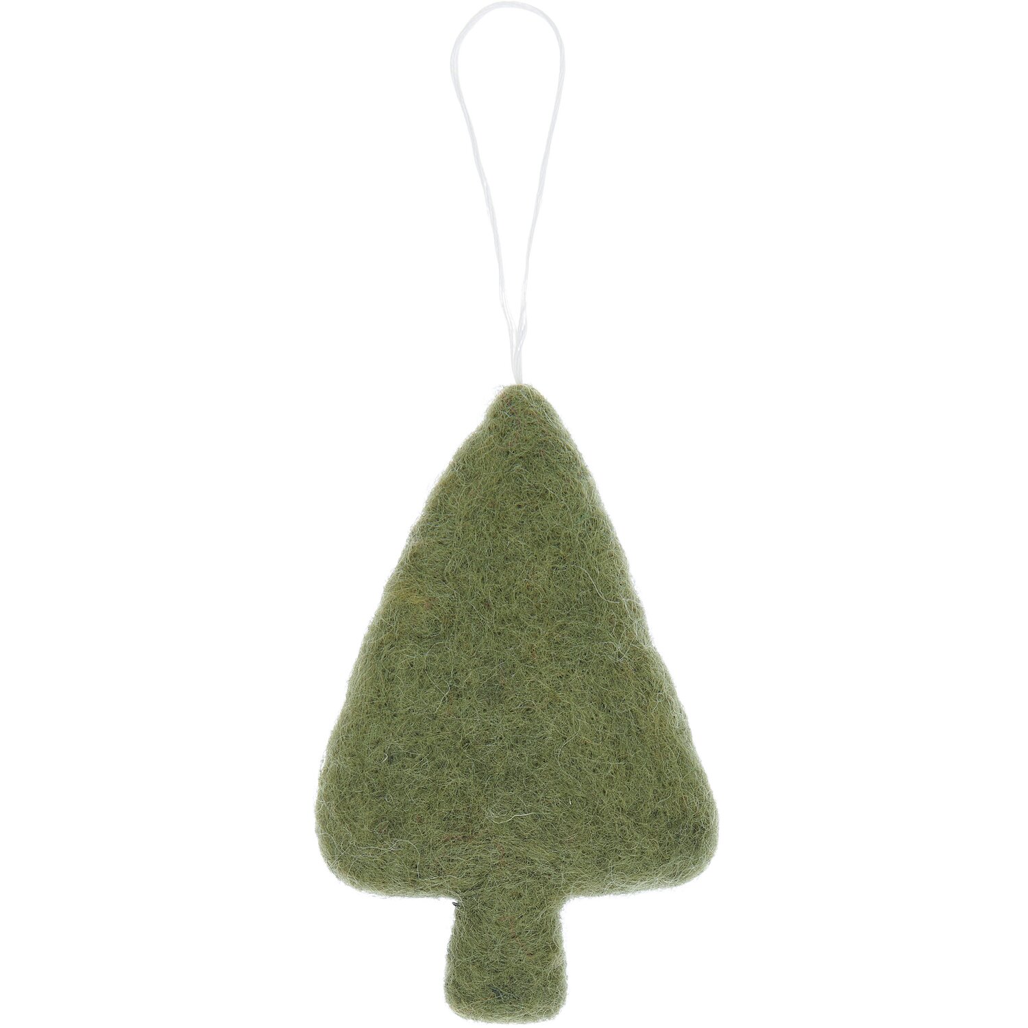 Aufhänger Tanne mit Tannenzapfen handgefilzt, grün, 10,5x6x1,3cm. Ideal für weihnachtliche Dekorationen.