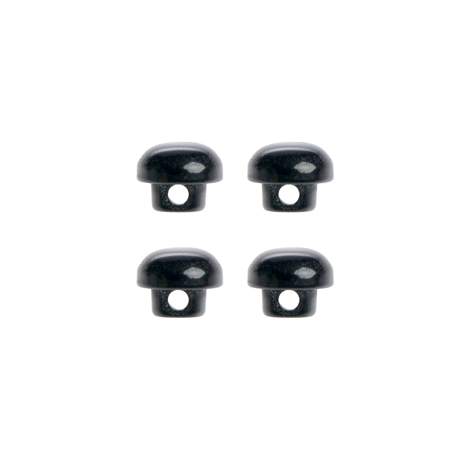 Knöpfe braun-schwarz 5mm 4 Stück mit Steg von Rico Design