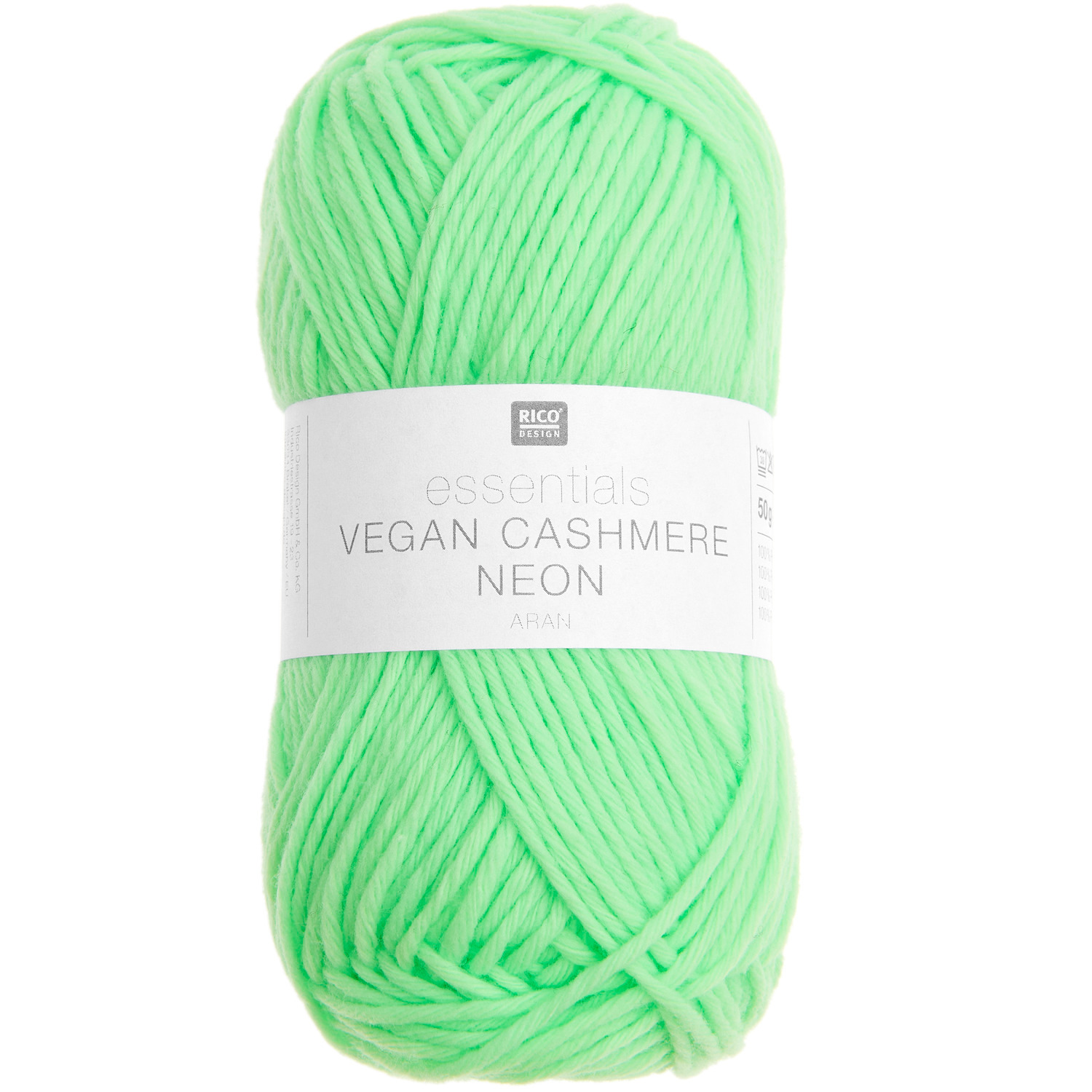 Strickset Mütze Modell 01b aus Vegan Cashmere in leuchtendem Grün, ideal für kreative Strickprojekte.