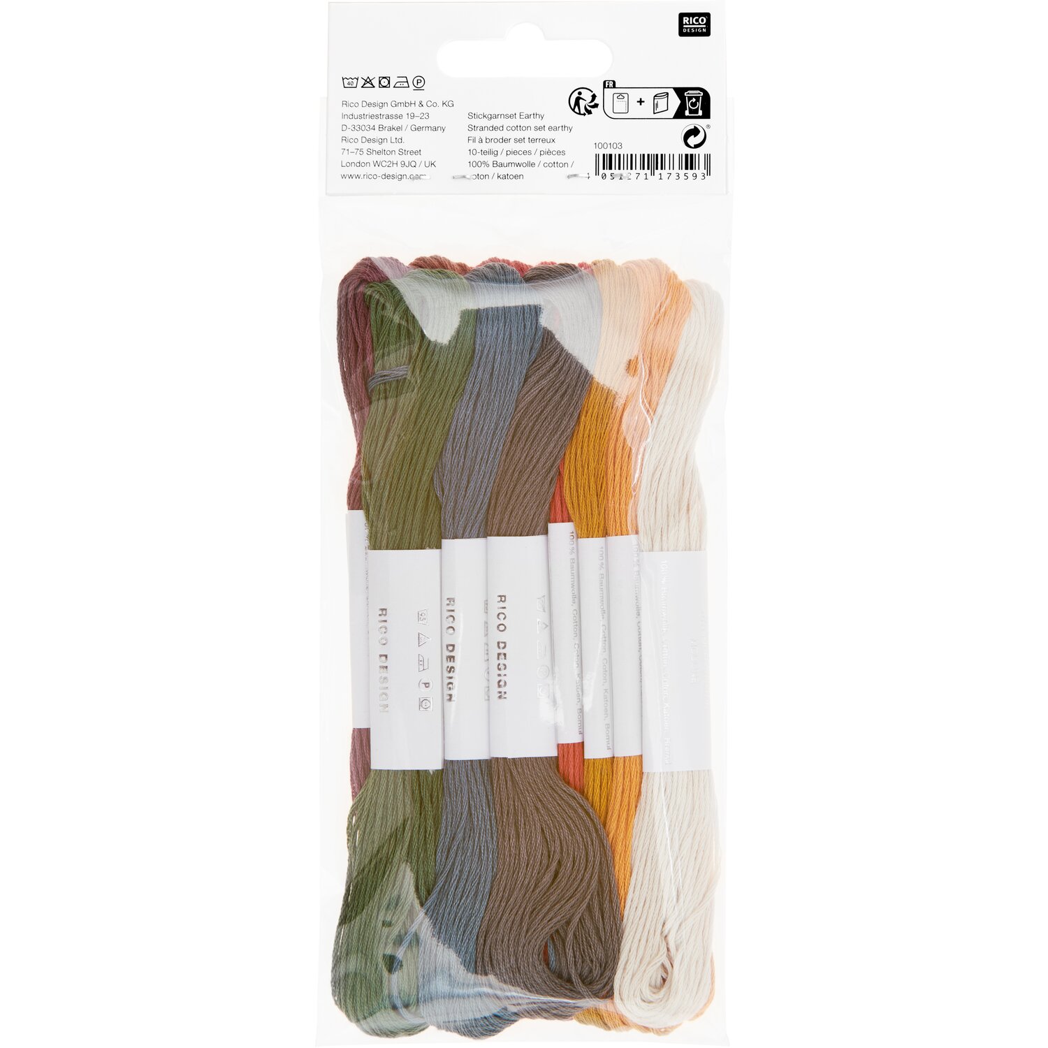 Stickgarn Set Earthy 10-teilig von Rico Design