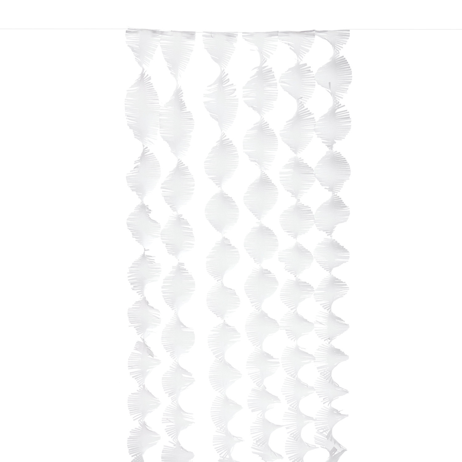 Krepp-Girlande gedreht Weiß von Rico Design, dekorative weiße Girlande, 17,5cm x 3m, 7 Stück.