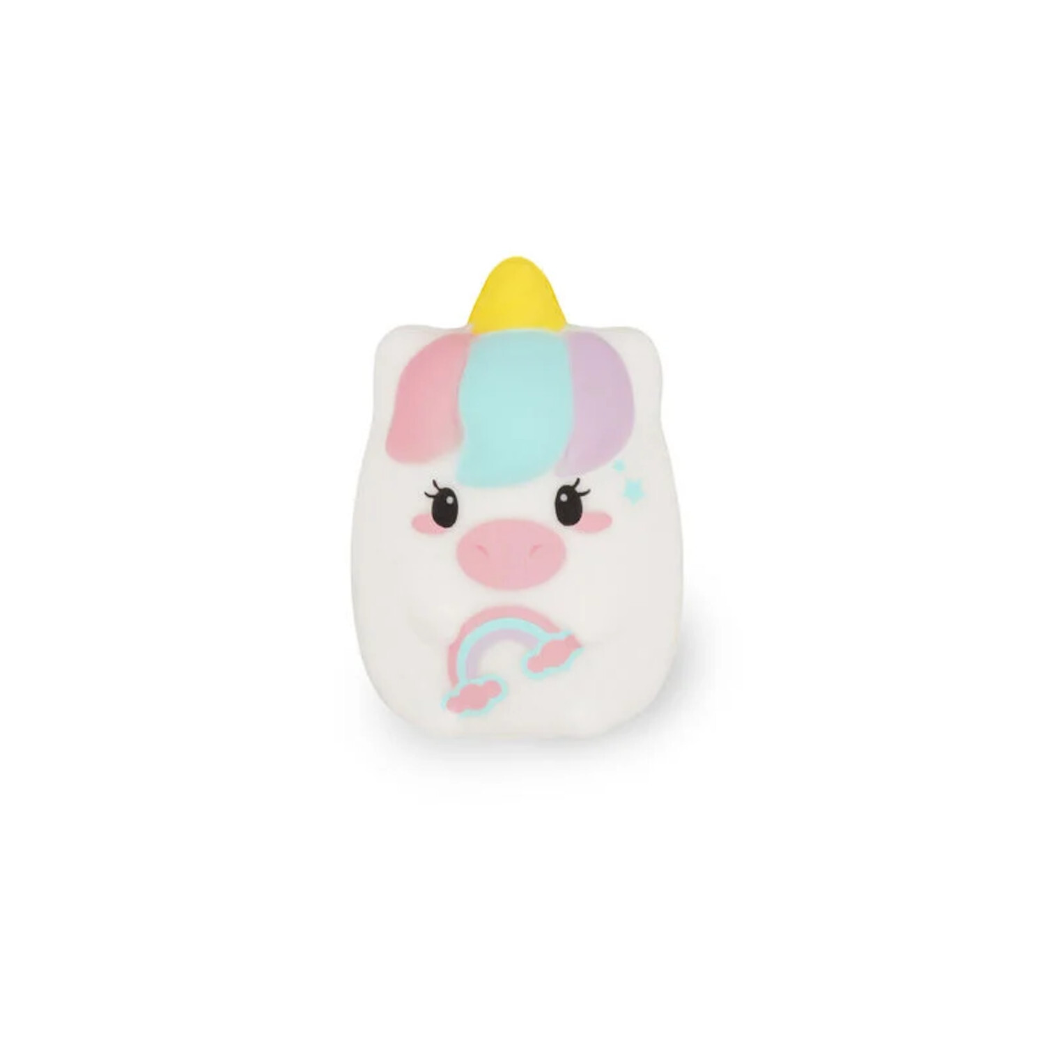 Mini Friends Anspitzer in Einhornform mit Regenbogenmotiv, von Legami, ideal für Kinder.