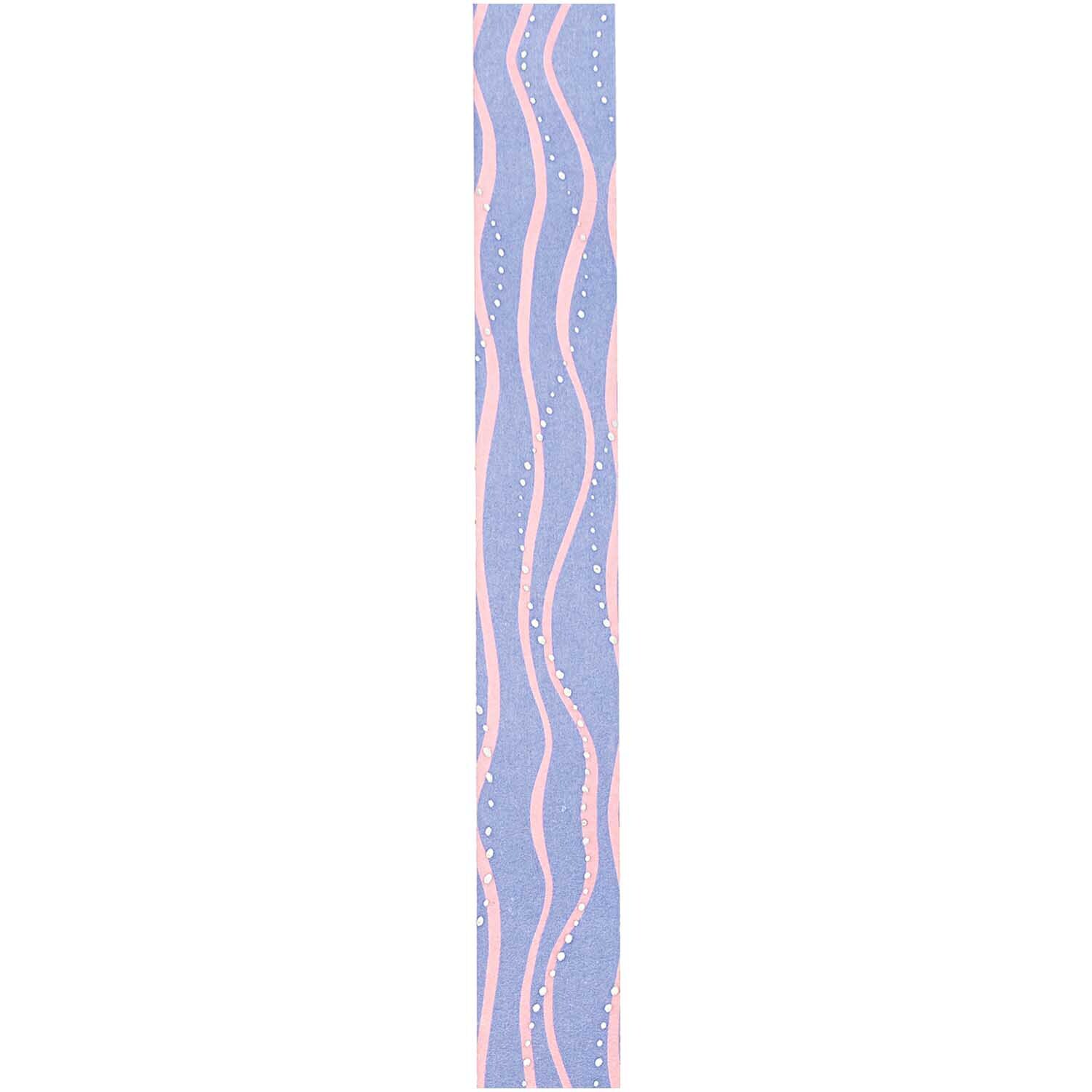 Paper Poetry Tape Mermaid Wellen zeigt ein blau-rosa Wellenmuster. Ideal für kreative Projekte.