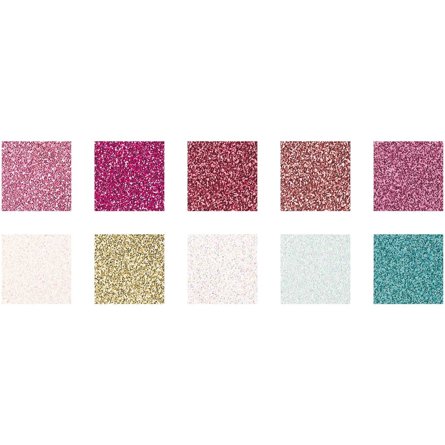 Paper Poetry Glitterpapierblock Princess Mix DIN A4 10 Blatt von Rico Design