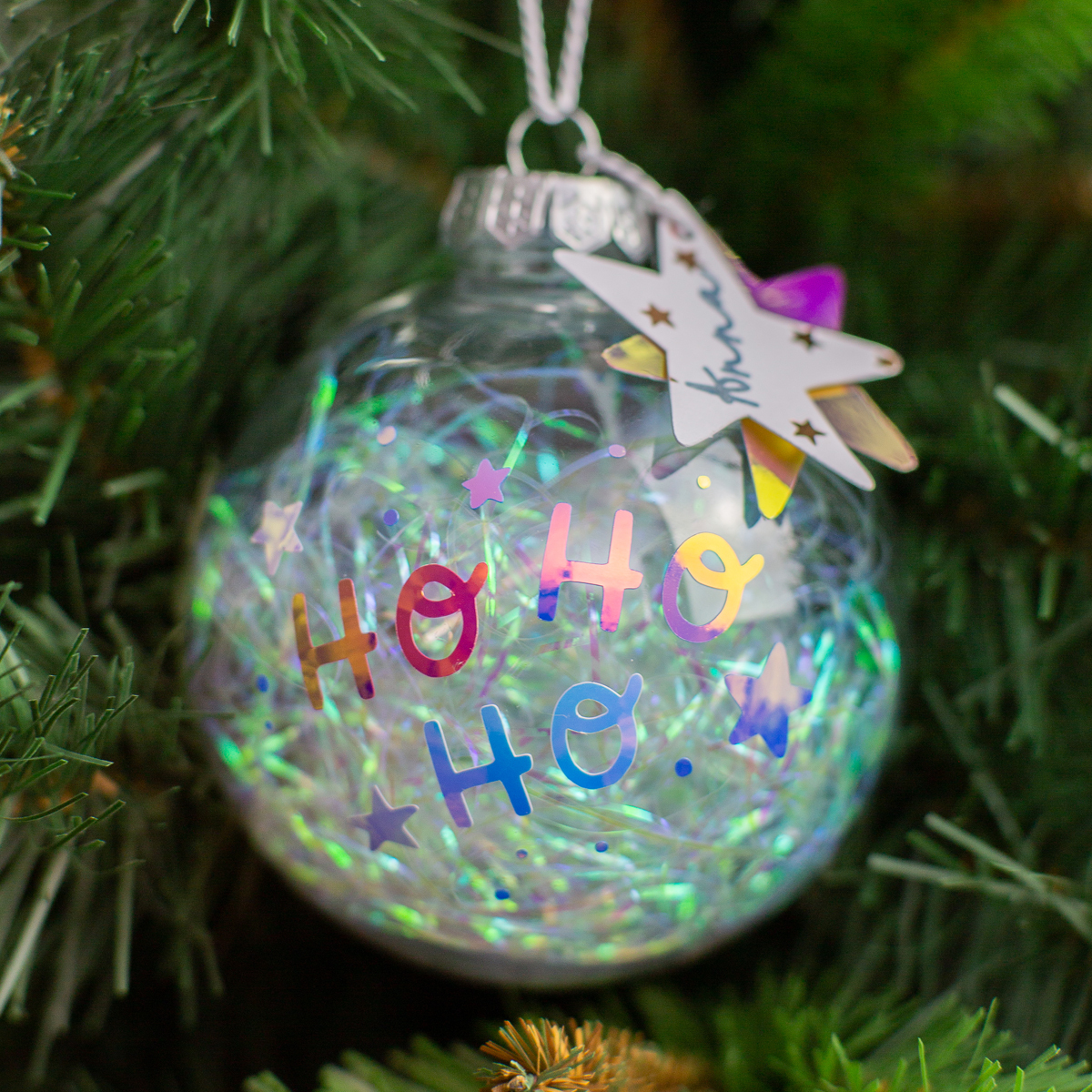 Weihnachtskugel Ho Ho Ho