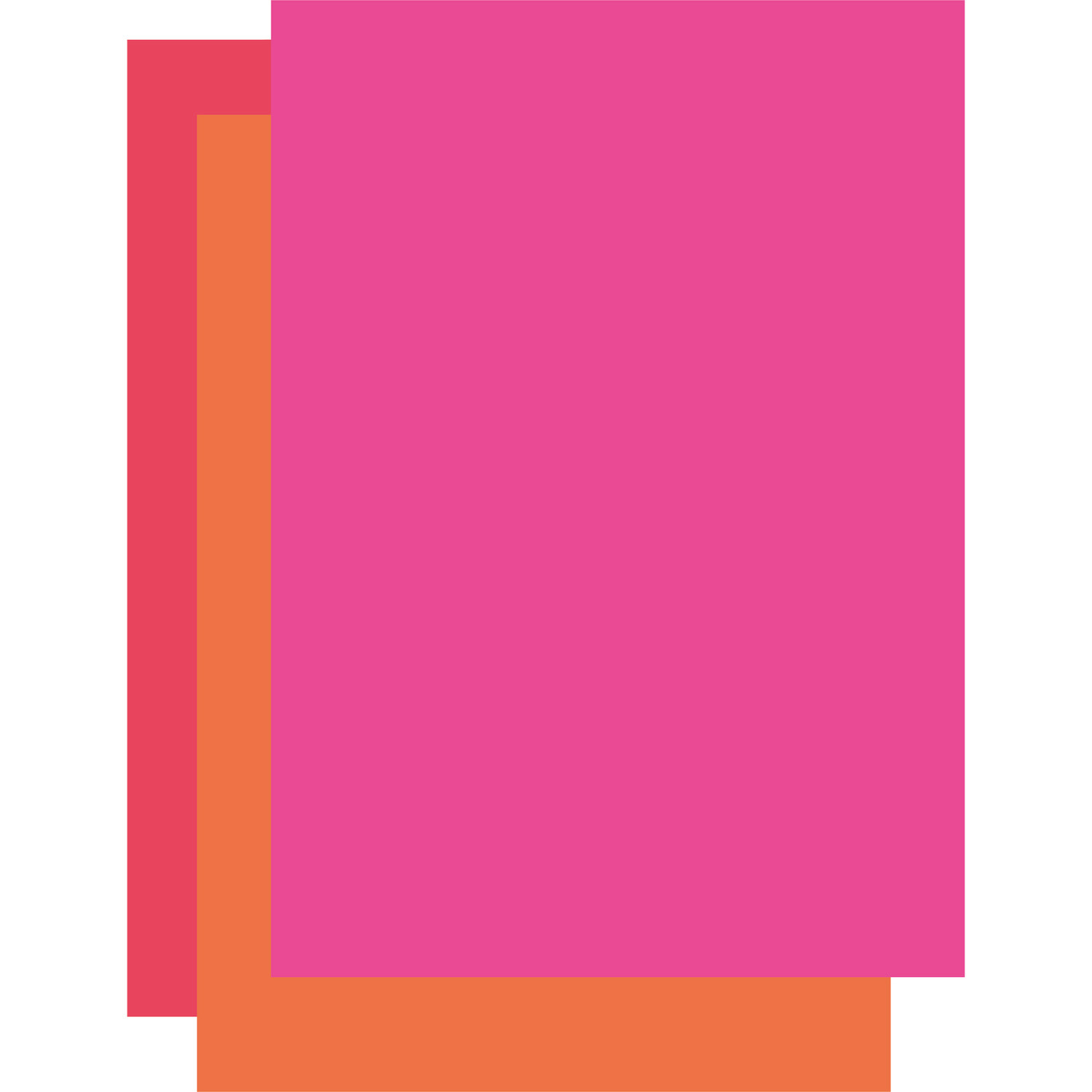 Paper Poetry Umschläge in Neonfarben von Rico Design, gestapelt in Rot, Orange und Pink.
