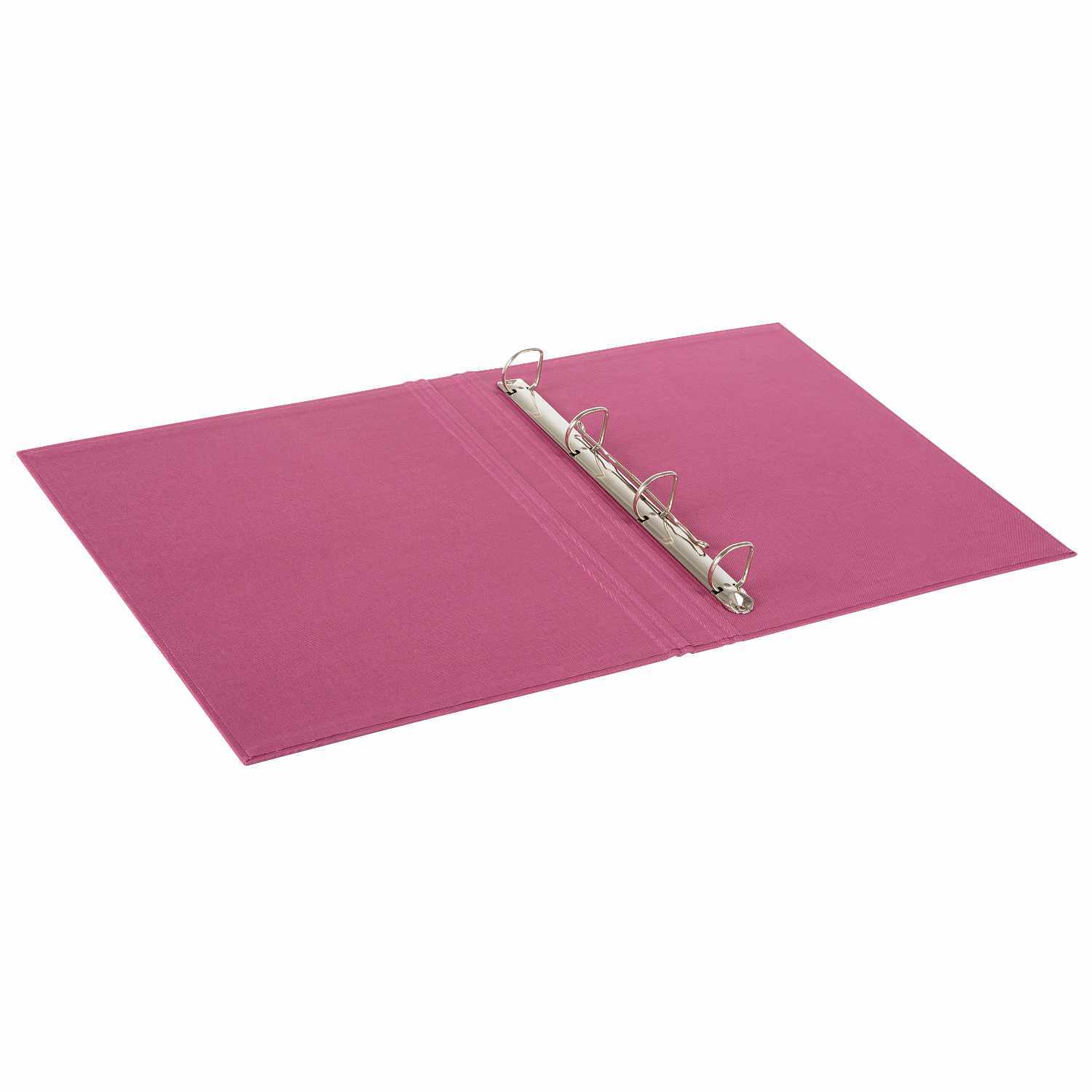 Fotoringbuch A4 in Fuchsia von goldbuch, geöffnet mit Ringmechanik, ideal für Fotos.