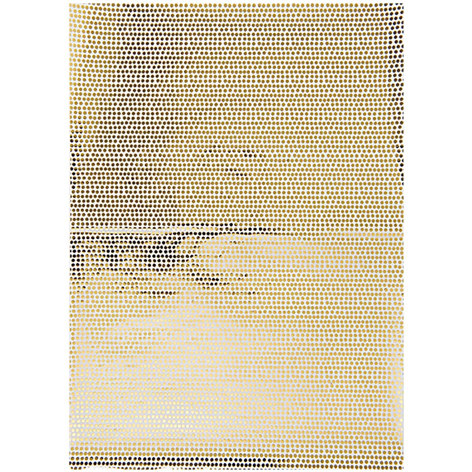Paper Patch Papier Dots gold 30x42cm mit glänzender Oberfläche von Rico Design, ideal für kreative Projekte.