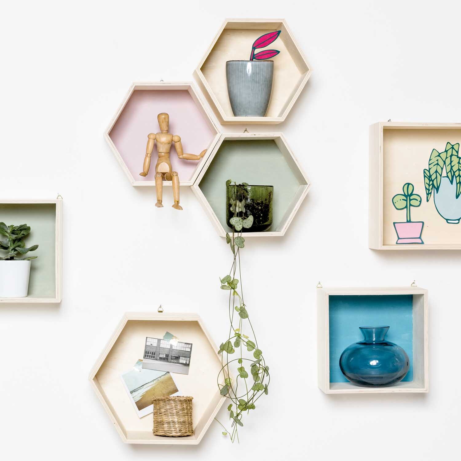 Holzbox Set sechseckig 2-teilig von Rico Design