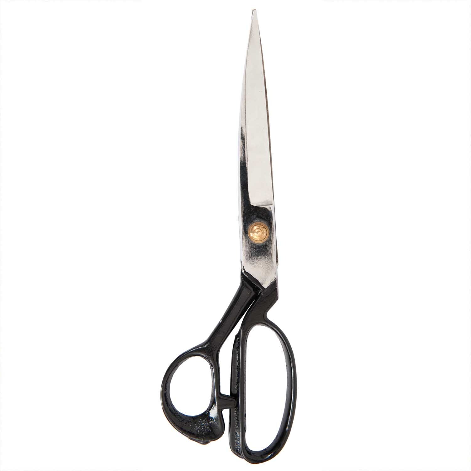 Stoffschere 28cm von Rico Design mit schwarzem Griff und silberner Klinge, ideal zum Schneiden von Stoffen.