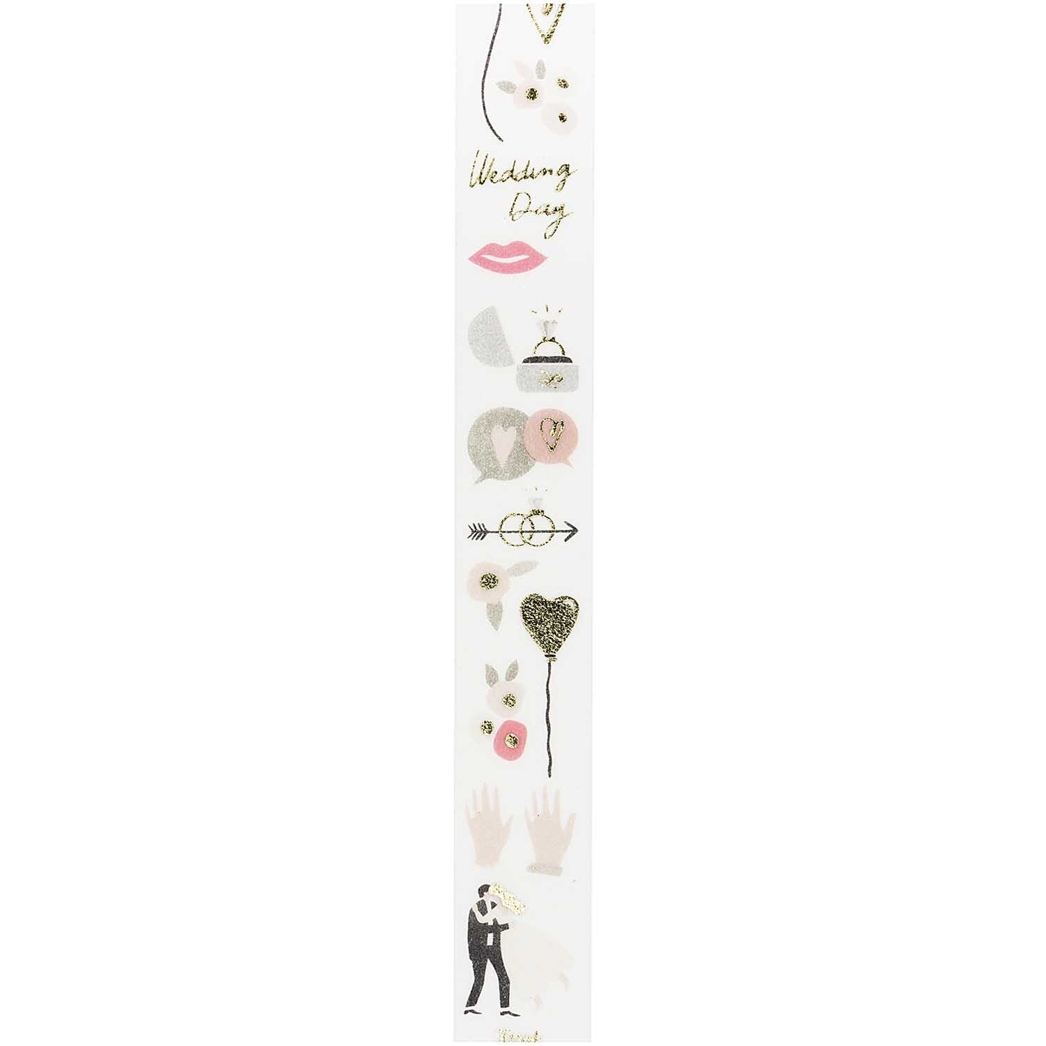 Paper Poetry Tape Wedding Day mit romantischen Motiven wie Herzen und Blumen, ideal für Hochzeitsdekorationen. Marke: Rico Design.