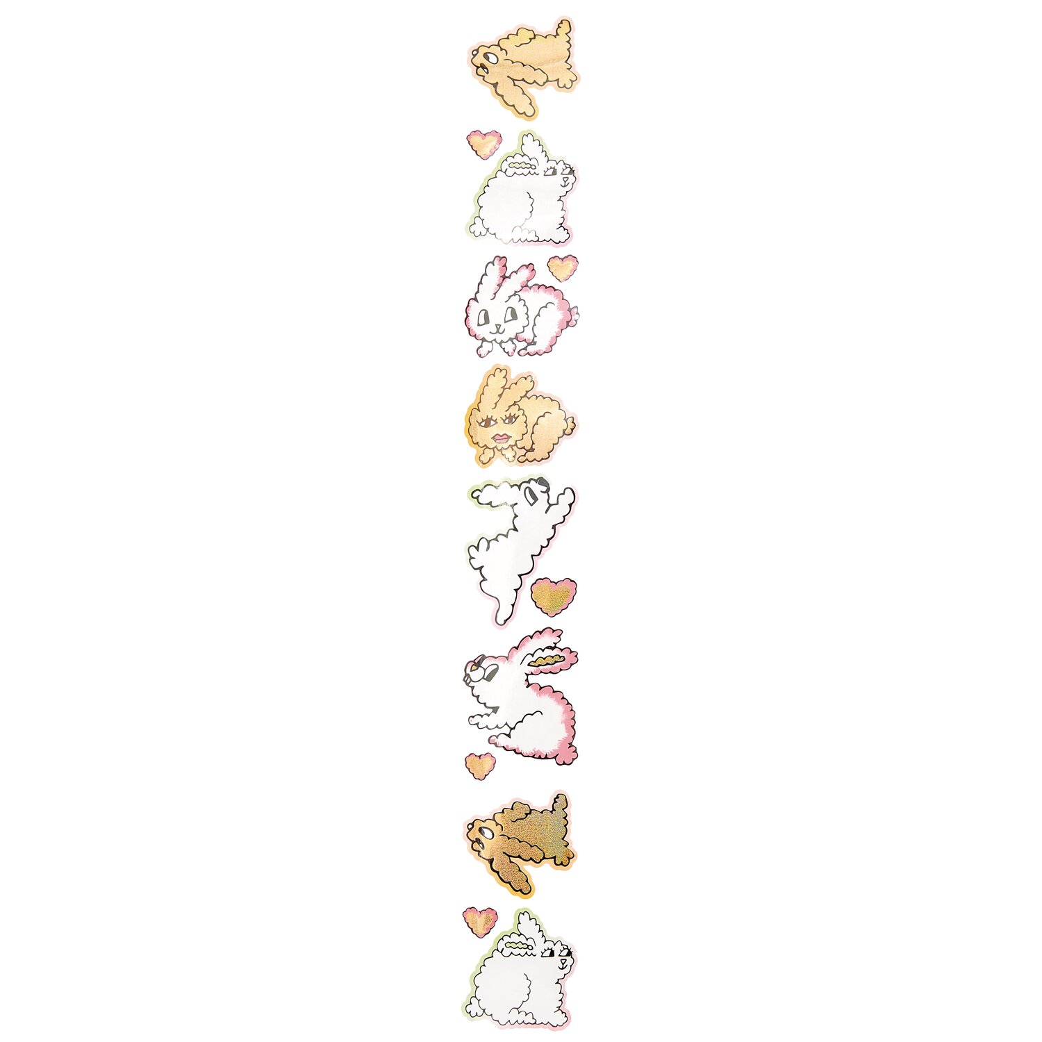 Paper Poetry Sticker Futschikato Hasen auf der Rolle Ø5cm 100 Stück von Rico Design