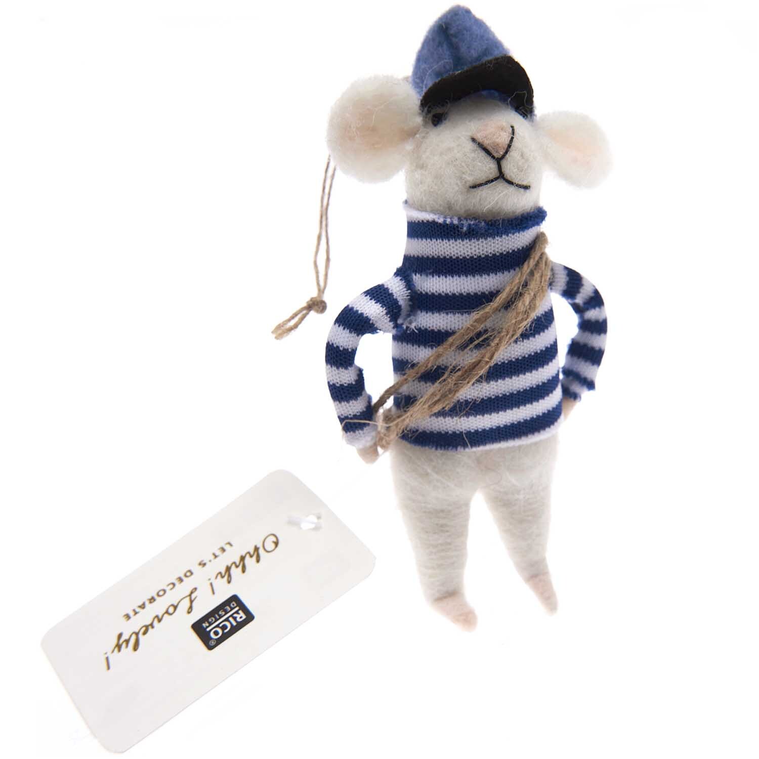 Filzhänger Maus Seemann 12,5cm von Rico Design