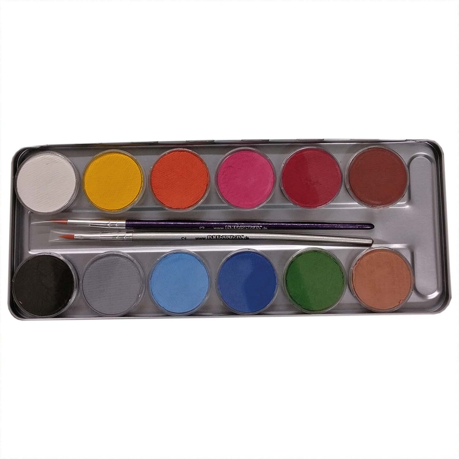 Metall-Schminkpalette Karneval der Tiere von Eulenspiegel Profi-Schminkfarben 