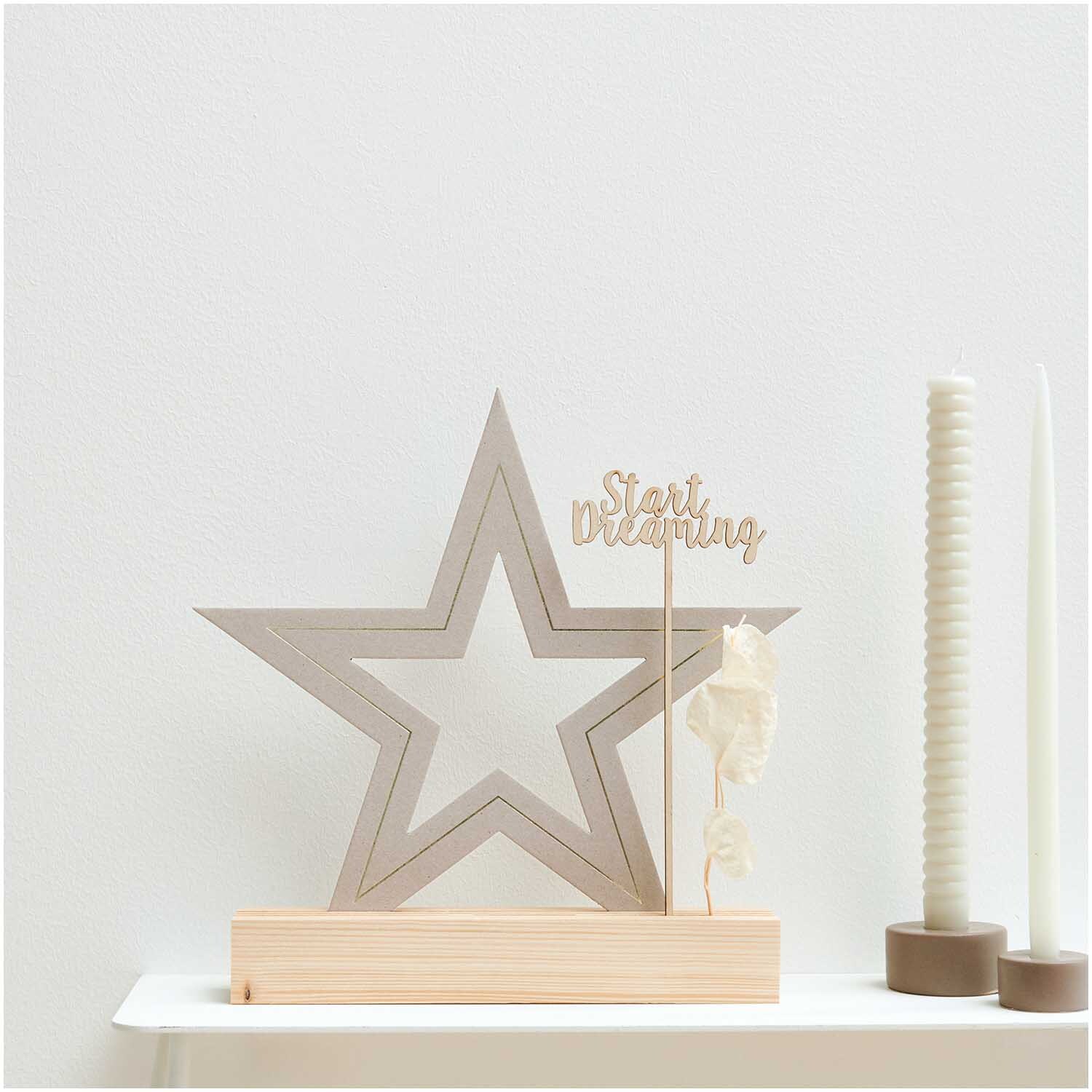Paper Poetry Graukarton Stern 3mm 30x28,5cm von Rico Design