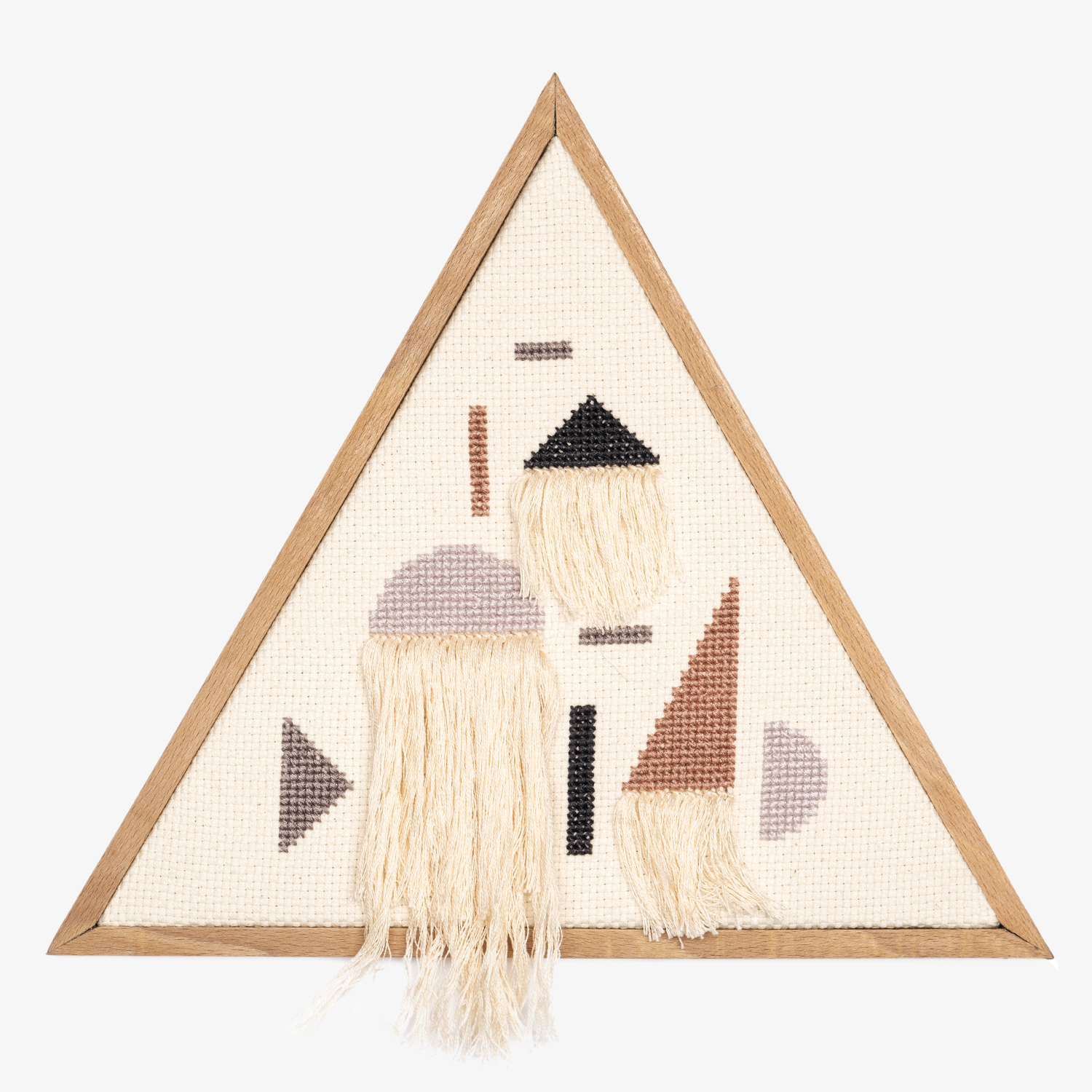 Stickanleitung DIY Wanddeko im Dreiecksrahmen von Rico Design