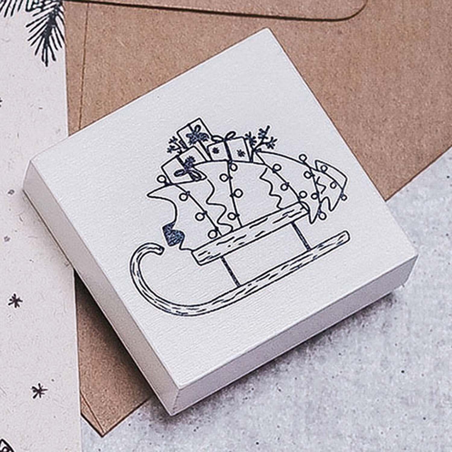 Stempel Schlitten weiß 45x45mm von COLOP Arts & Crafts