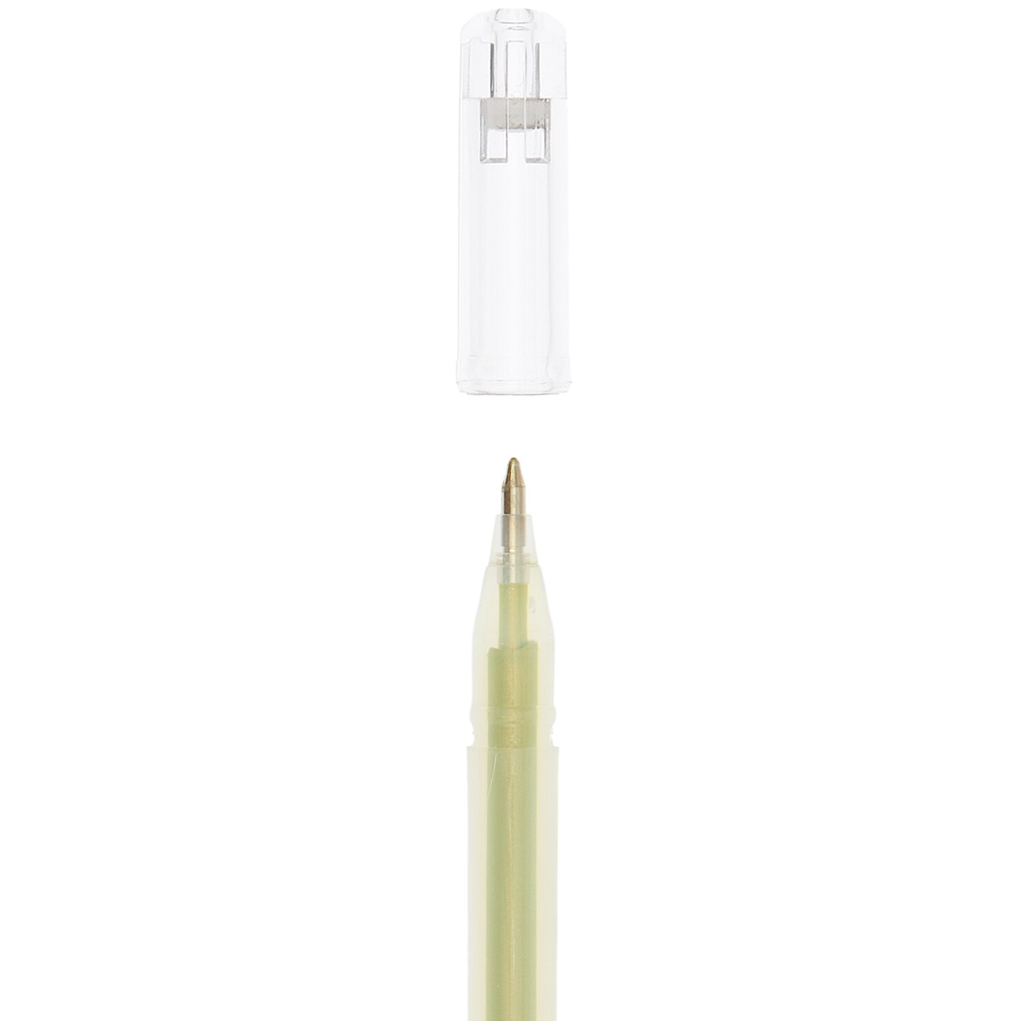 Gelstift Metallic 0,8mm in schimmerndem Gold von Rico Design, ideal für kreative Projekte und elegante Schriftzüge.