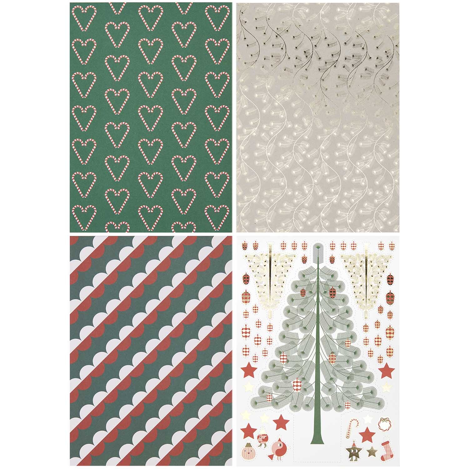Paper Poetry Motivpapierblock Christmas Rocks! 24 Blatt von Rico Design