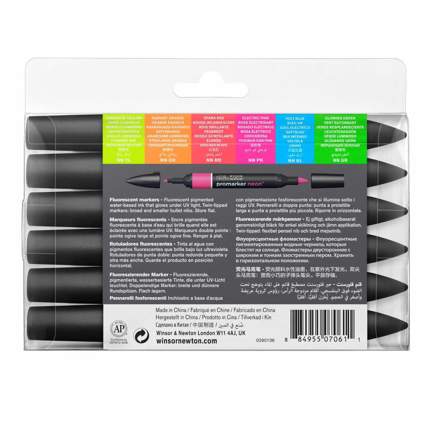 Promarker Aquarellmarker Neon 6 Stück von COLART EUROPE 