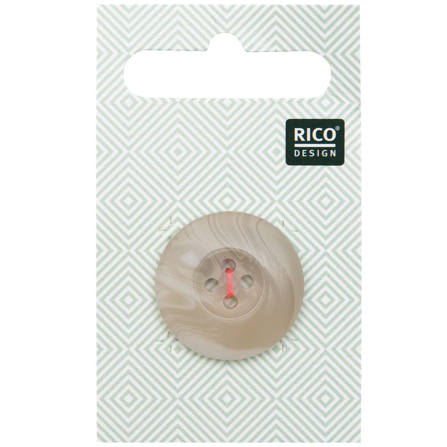 Knopf Beige strukturiert 2,5cm 1 Stück von Rico Design