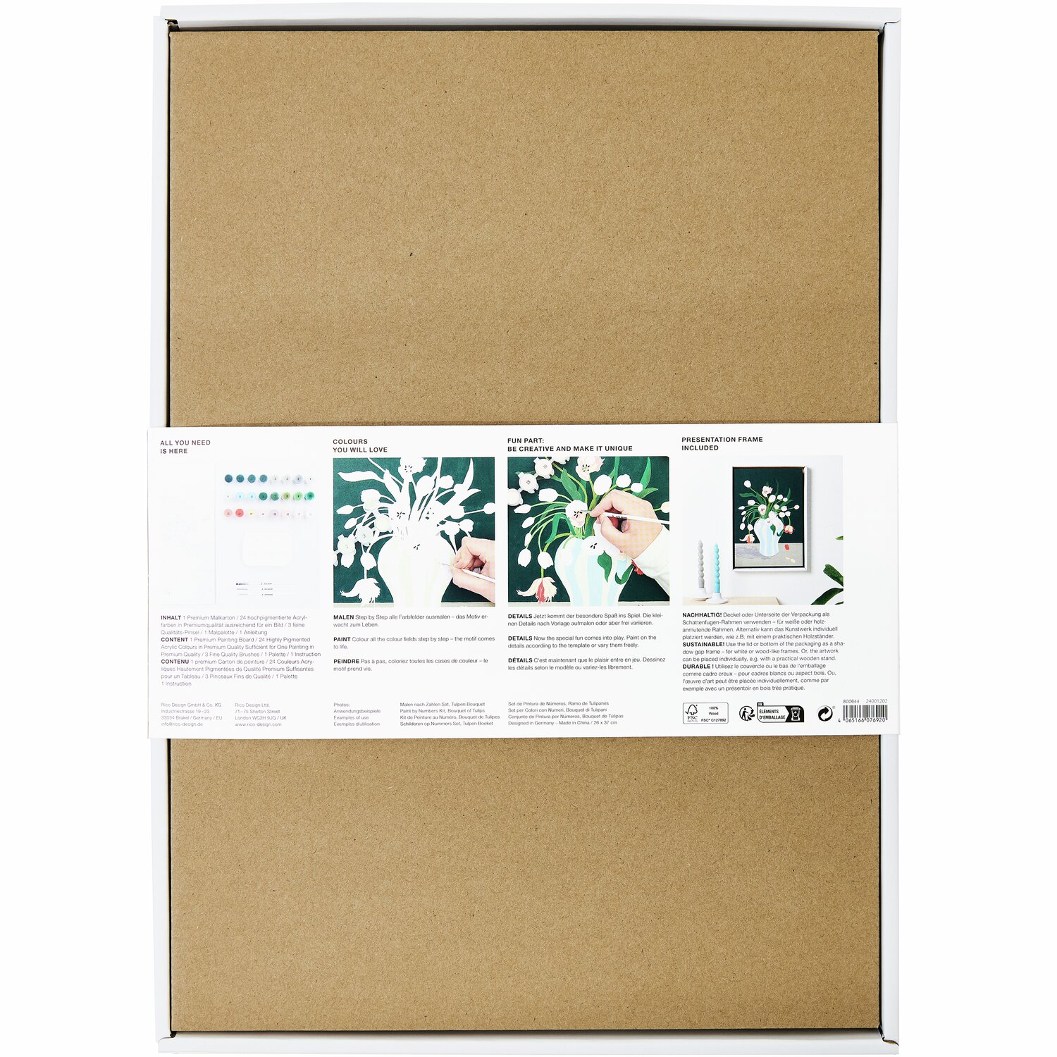 Malen nach Zahlen Tulpen Bouqet 26x37cm von Rico Design