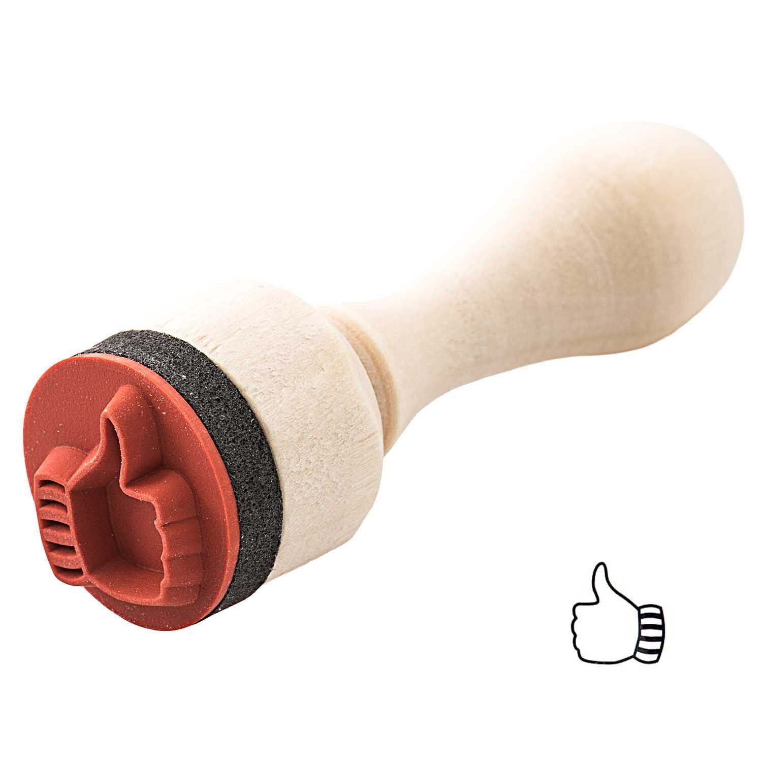 Paper Poetry Mini Stempel mit rotem "Gefällt mir"-Motiv von Rico Design, ideal für kreative Projekte.