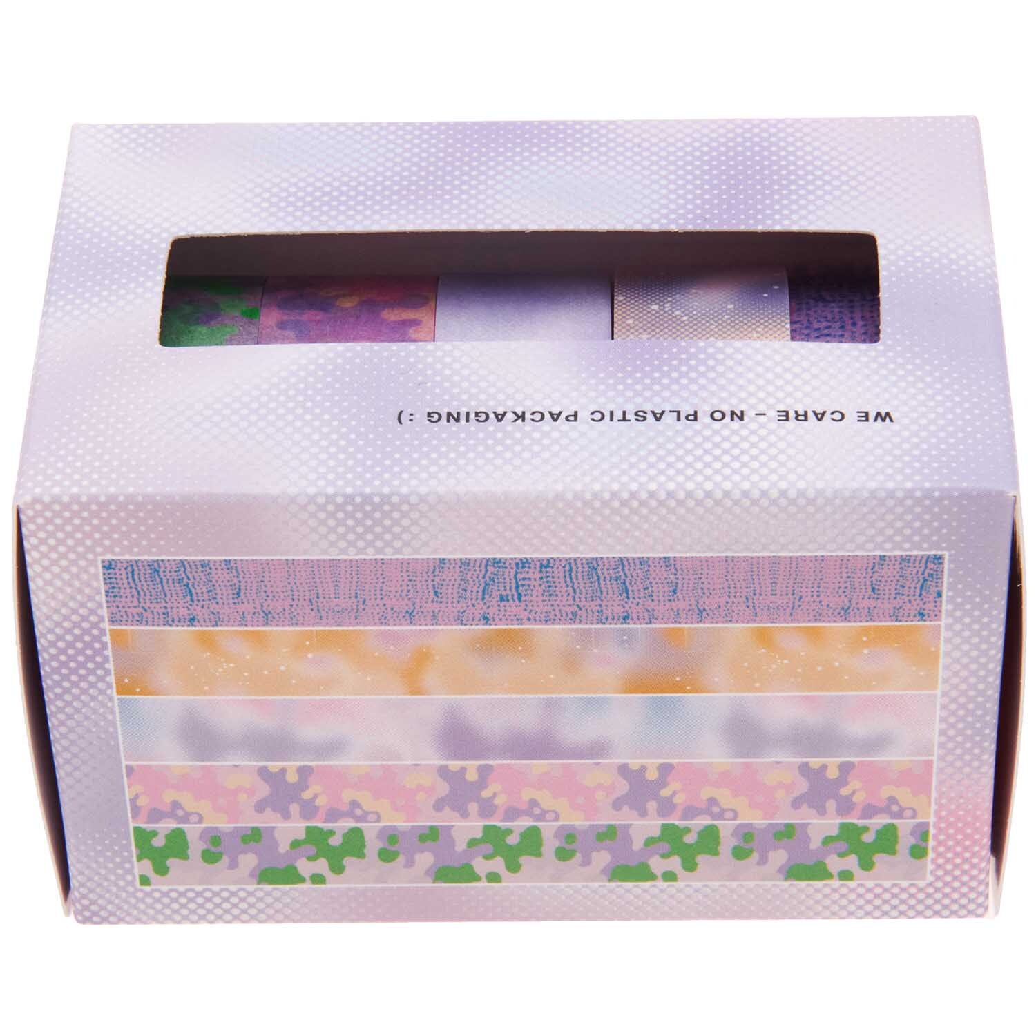 Paper Poetry Tape Set Trockenblumen von Rico Design, 5-teilig. Bunte Klebebänder in dekorativer Verpackung. Ideal für kreative Projekte.