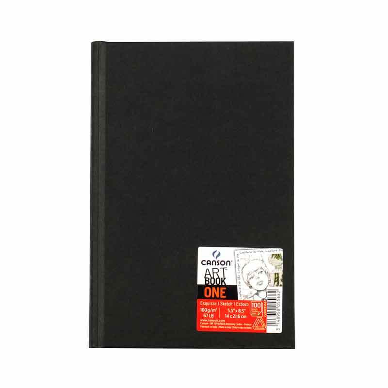 Art Book One Skizzenbuch mit 98 Blatt von Canson, schwarzer Einband, ideal für Künstler.
