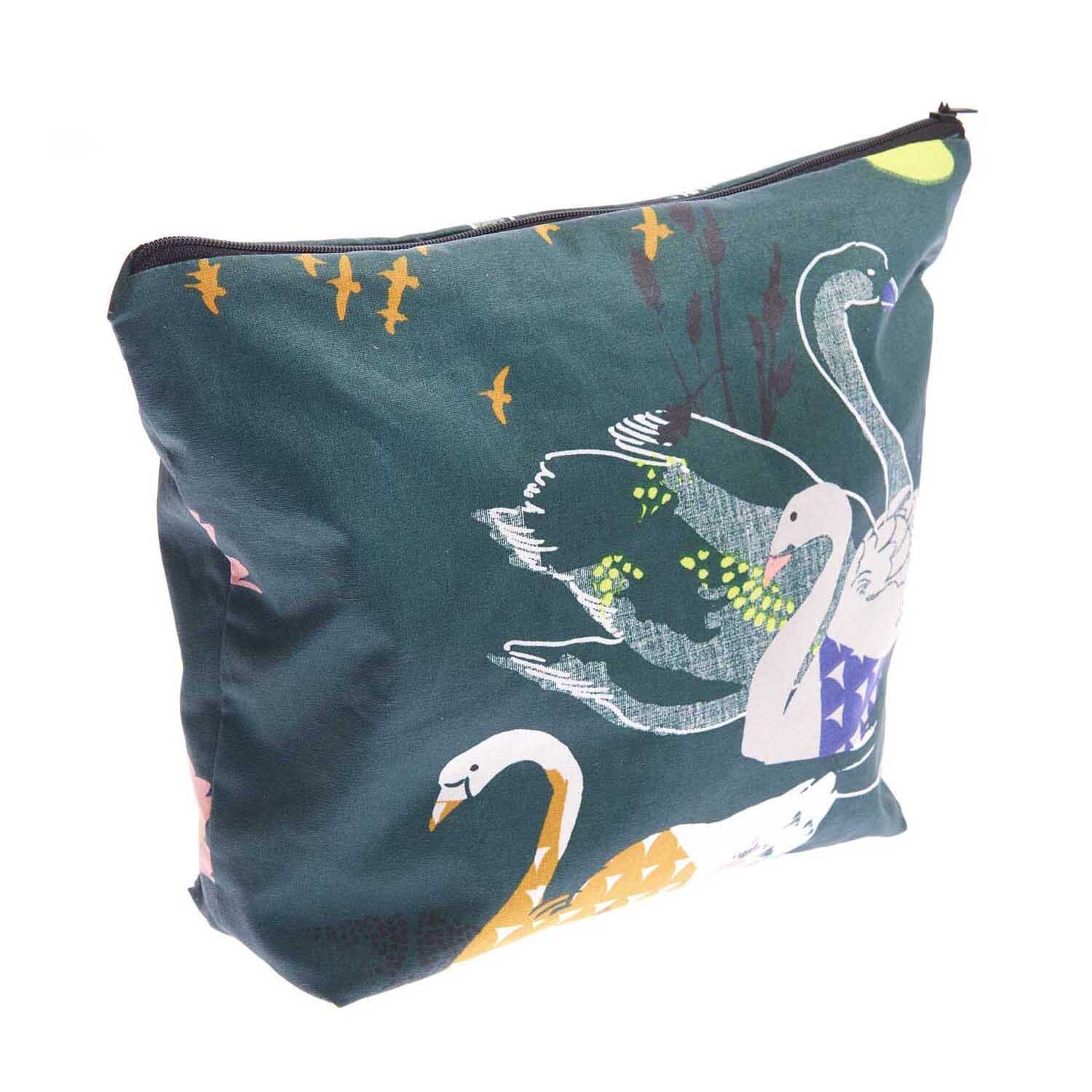 Kosmetiktasche Okina Hana dunkelgrün 28x21x9cm von Rico Design