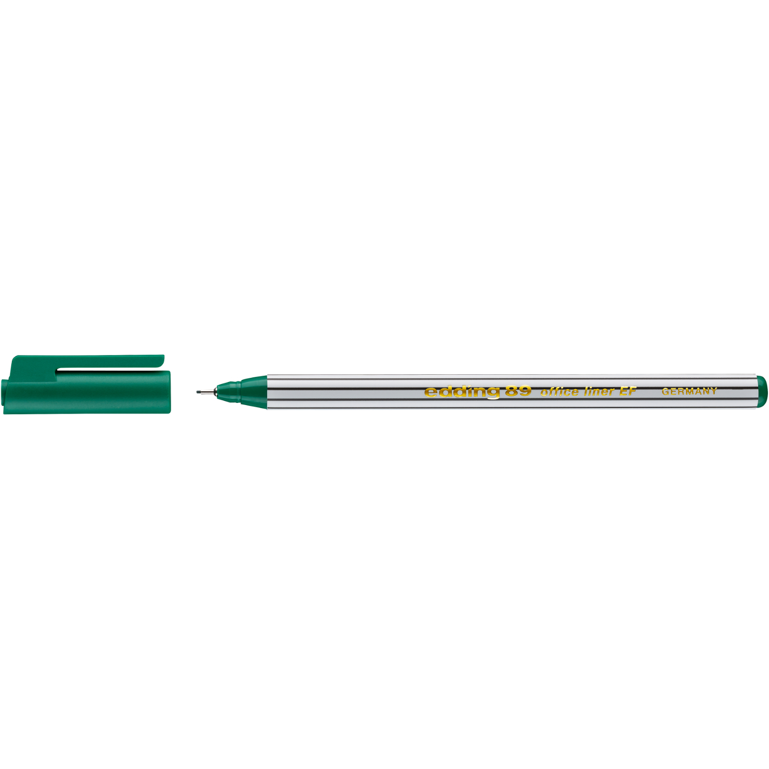 89 office liner EF 0,3mm von edding in Grün. Der Stift hat eine feine Spitze und einen abnehmbaren Deckel. Ideal für präzises Schreiben.