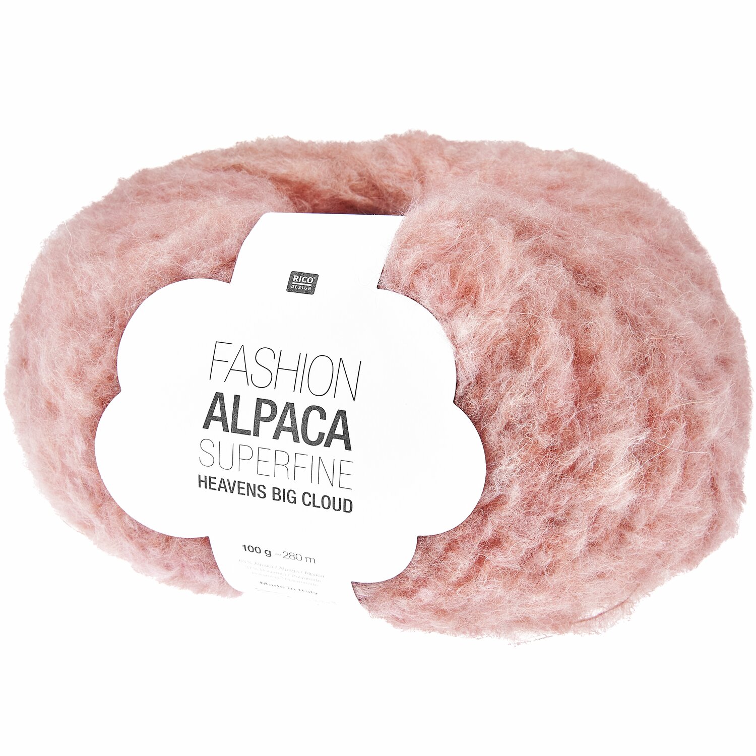 Fashion Alpaca Superfine Heavens Big Cloud: Flauschiges Garn in Rosa von Rico Design, ideal für Strickprojekte.