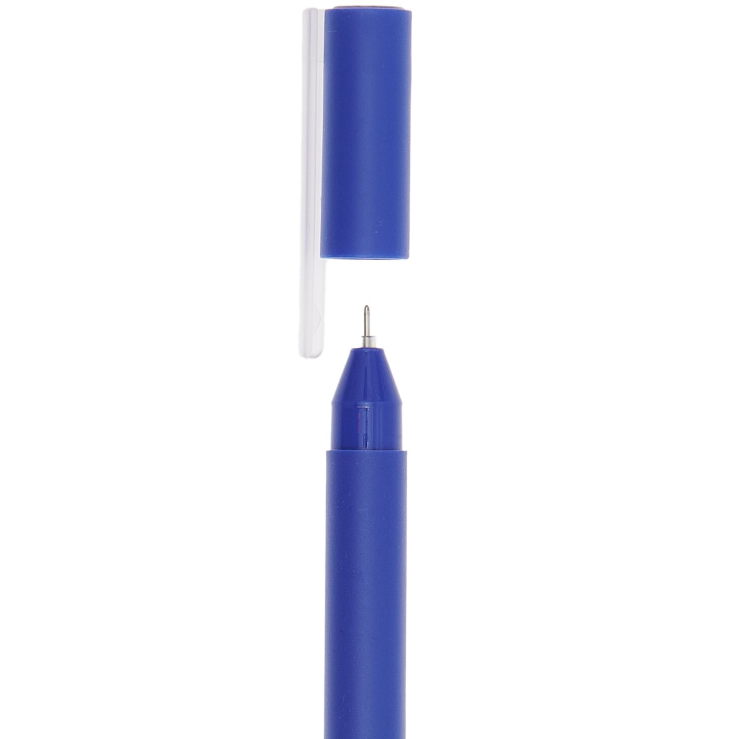 Paper Poetry Gelstift fein 0,4mm in Blau, ohne Kappe. Ideal für präzises Schreiben.