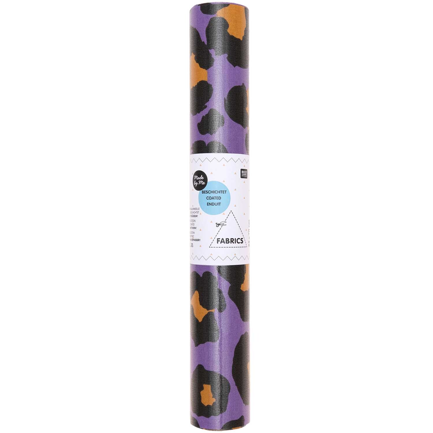 Stoffabschnitt PVC-Stoff Glossy Acid Leo lila 25x70cm von Rico Design