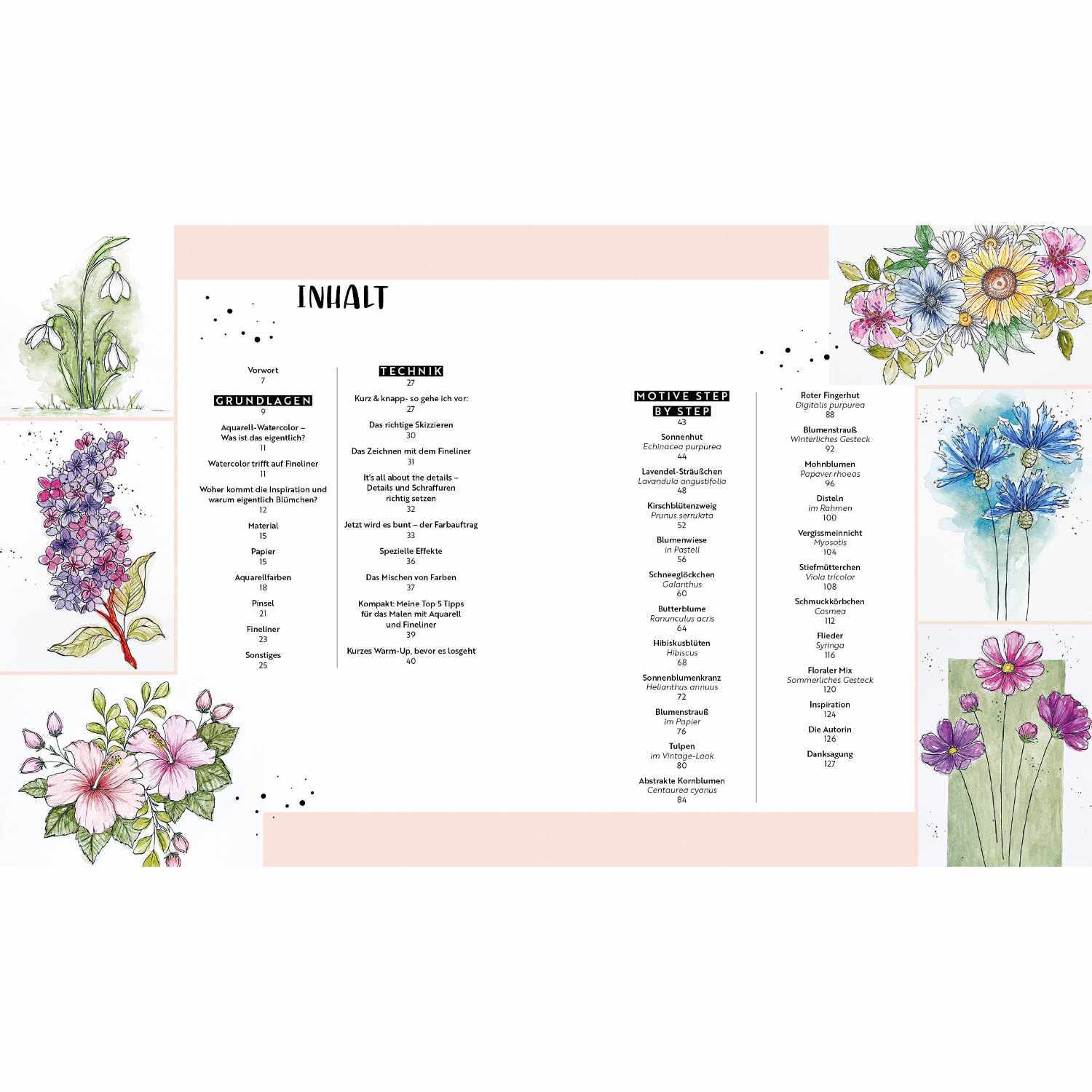 Watercolor - Florale Motive aus Wiese, Wald & Garten von Edition Michael Fischer 