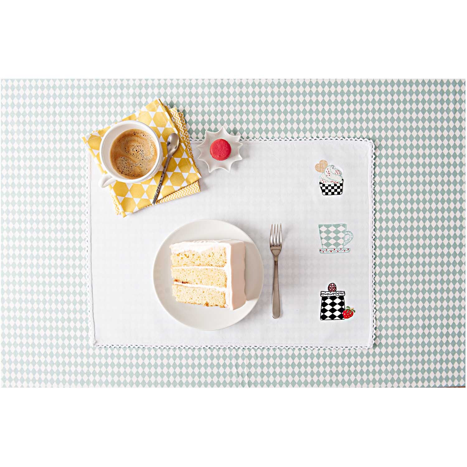 Stickpackung Platzset Geschirr von Rico Design