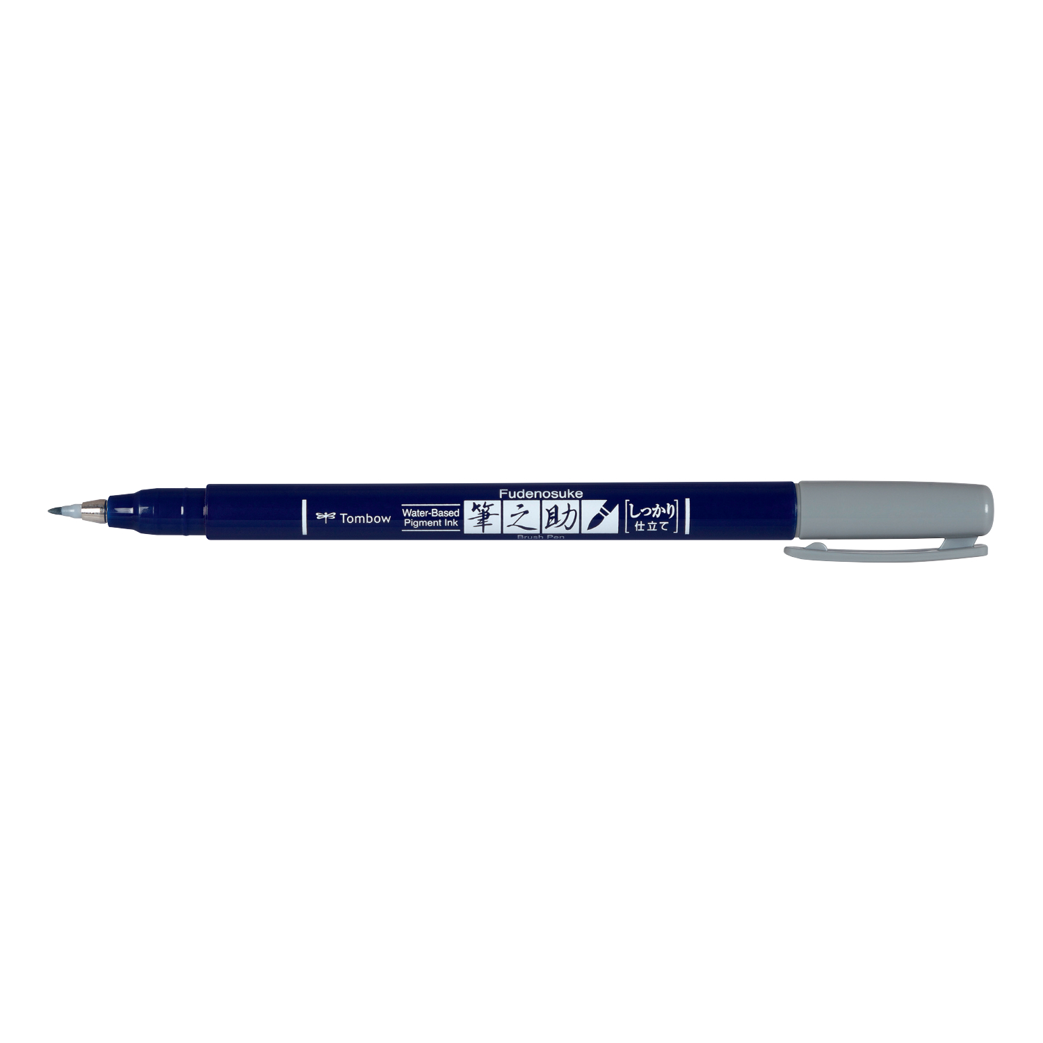 Kalligraphie Fudenosuke Nr. 1 in Grau von Tombow, ideal für präzise Kalligraphiearbeiten.