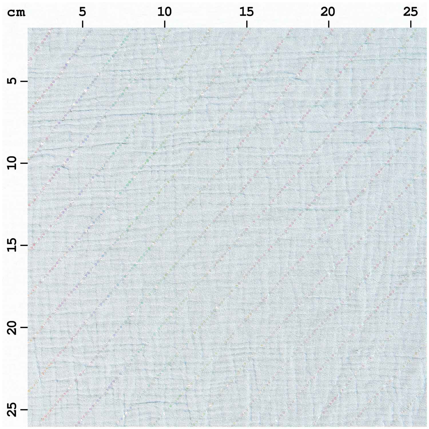 Stoffabschnitt Krinkelmusselin Streifen Hellblau 50x130cm von Rico Design