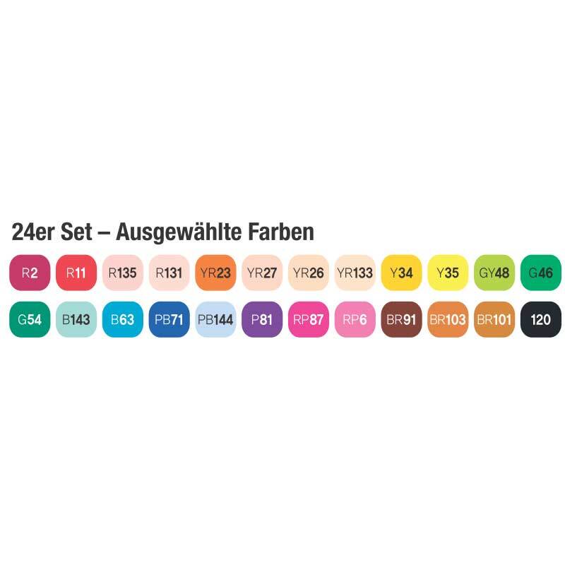 Twin Brush Marker 24-teilig von Art Select 