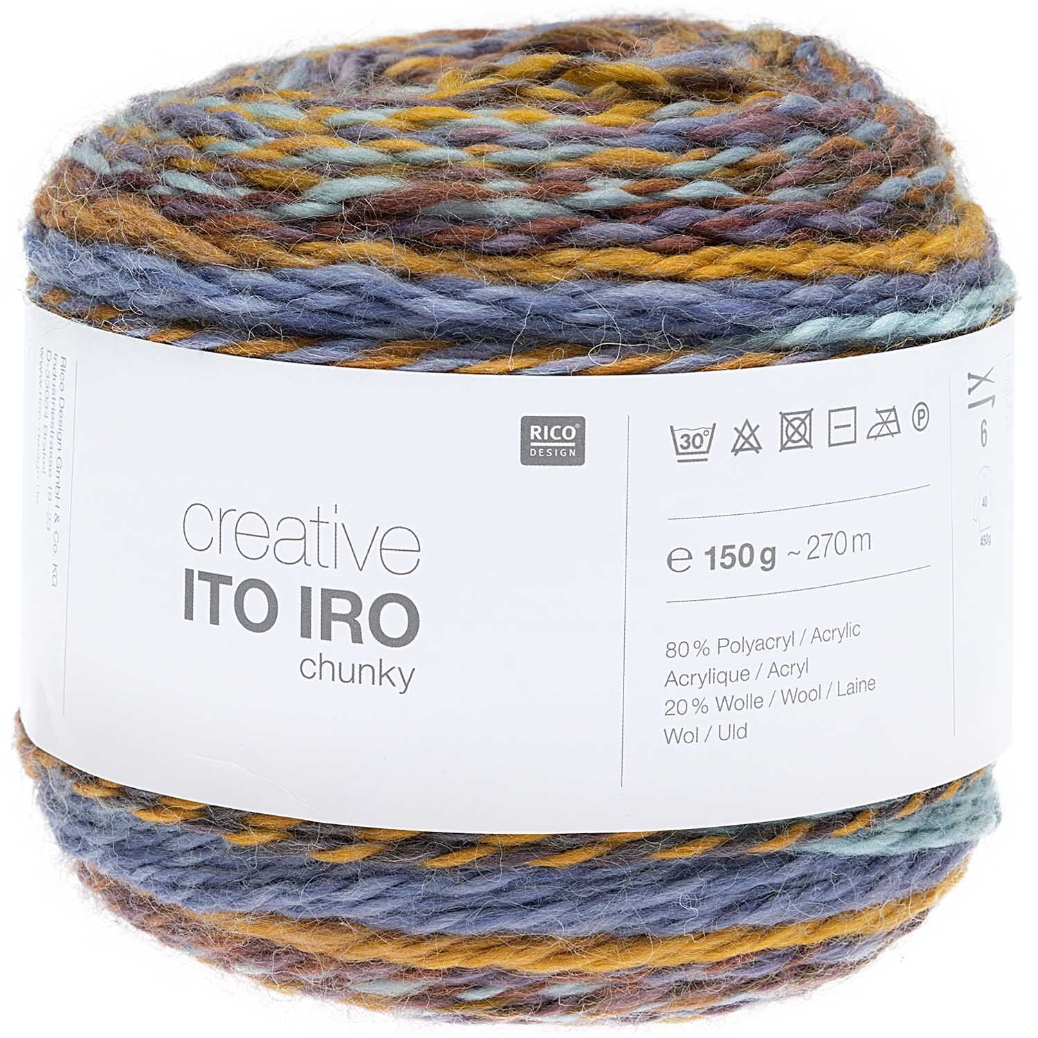 Creative Ito Iro Chunky 150g 270m Farbe Flieder-gelb von Rico Design