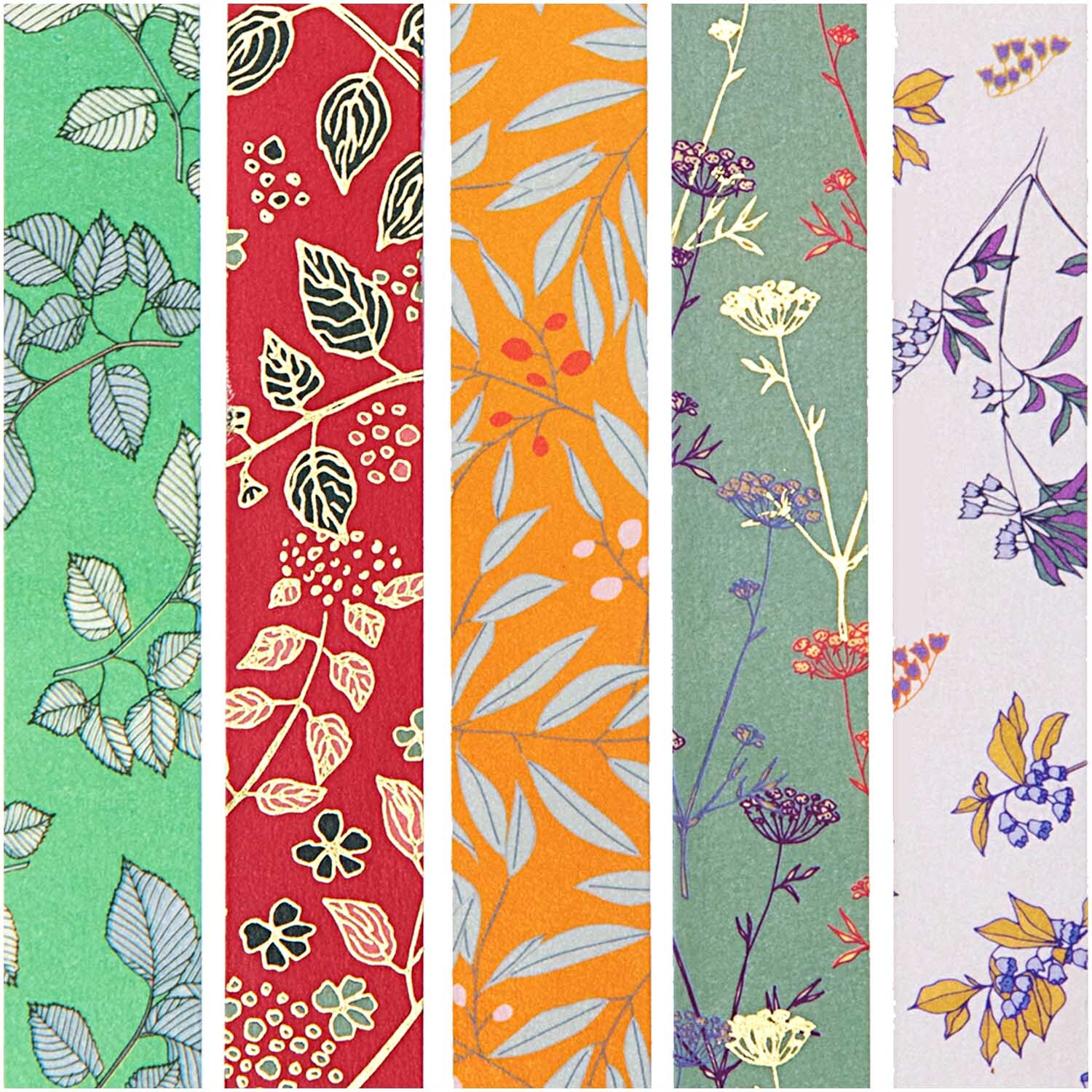 Paper Poetry Tape Set Funny Fall: Fünf dekorative Klebebänder mit herbstlichen Mustern von Rico Design.