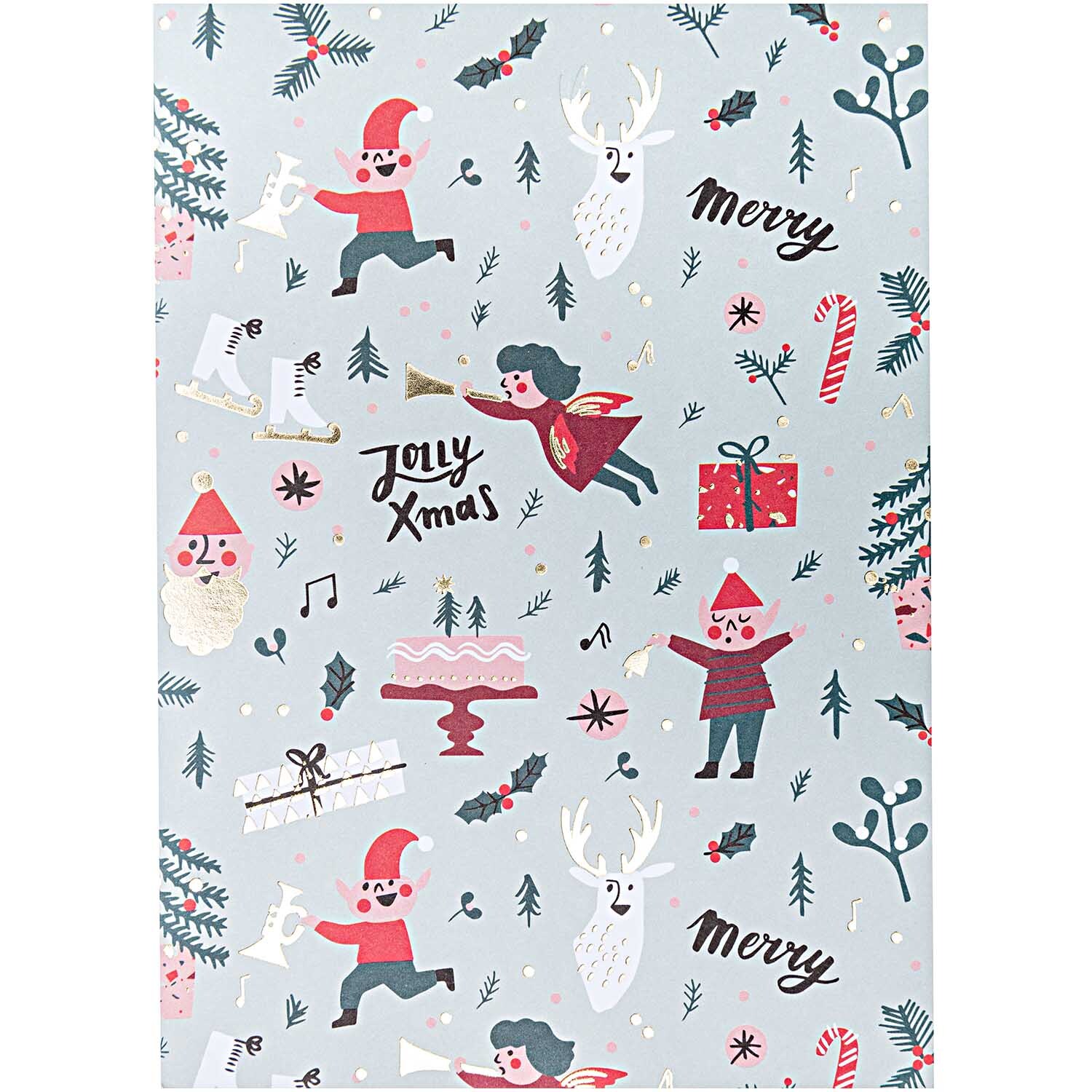 Paper Poetry  Postkartenblock Jolly Christmas Classic 12,5x17,6cm von Rico Design