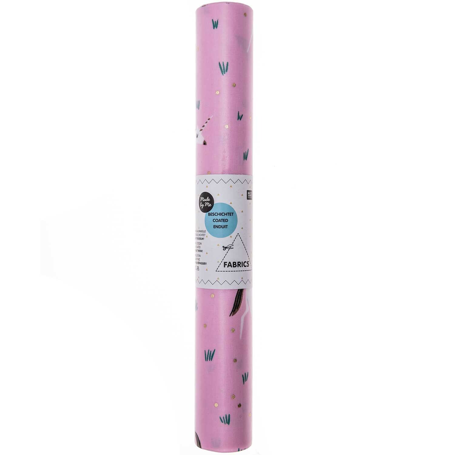 Druckstoff Einhorn rosa 25x70cm beschichtet von Rico Design