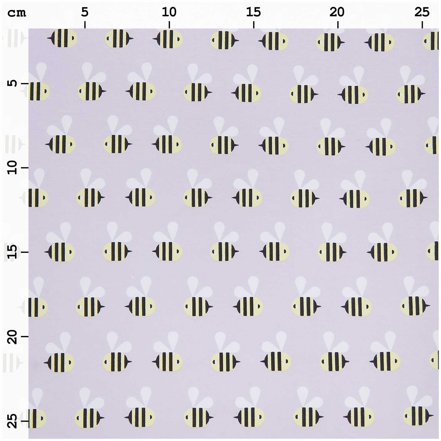 Meterware Jersey bedruckt Bienen flieder von Rico Design
