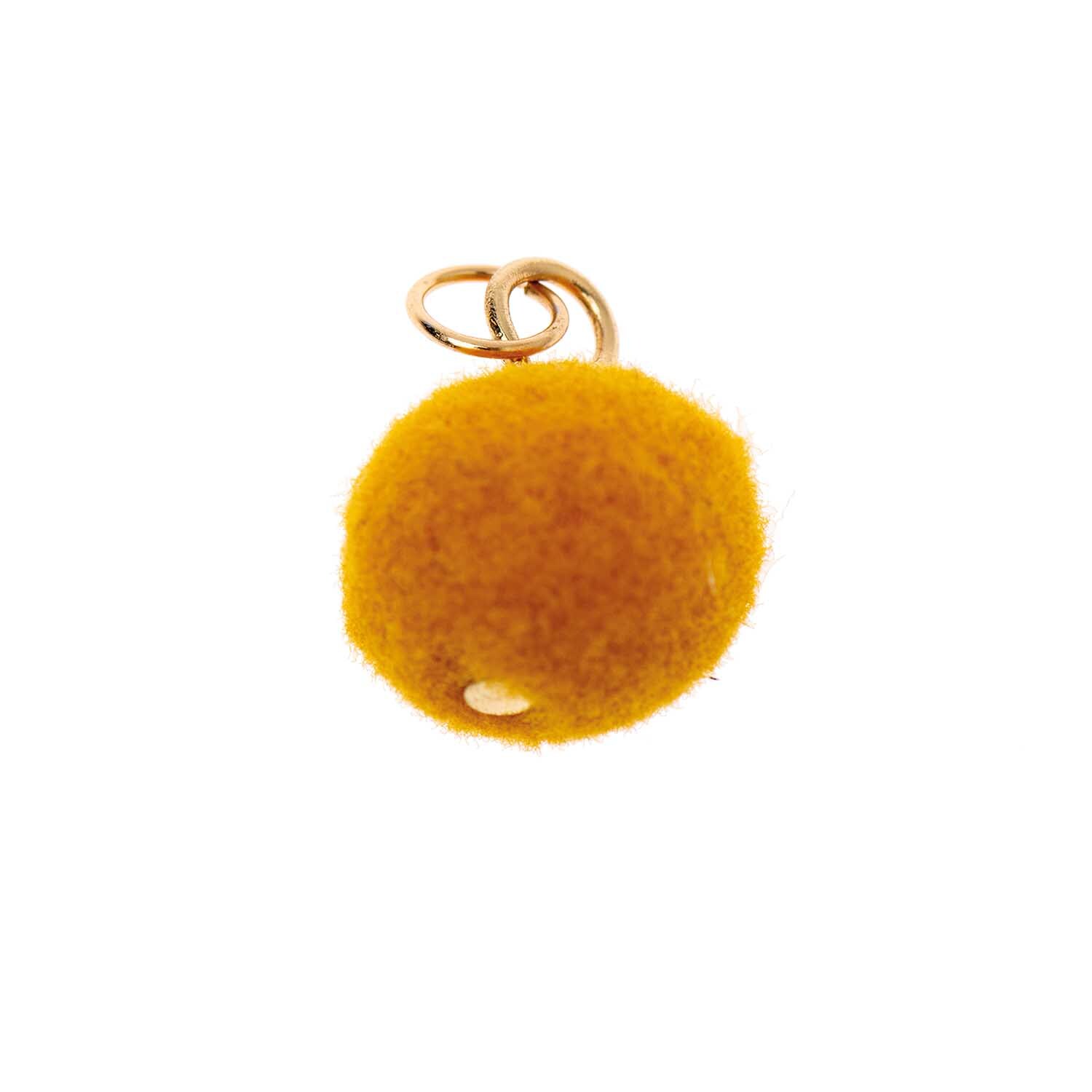 Mix it Up - Jewellery Mini-Pompon 12mm von Rico Design in Gold-Senf, ideal für kreative Schmuckprojekte.